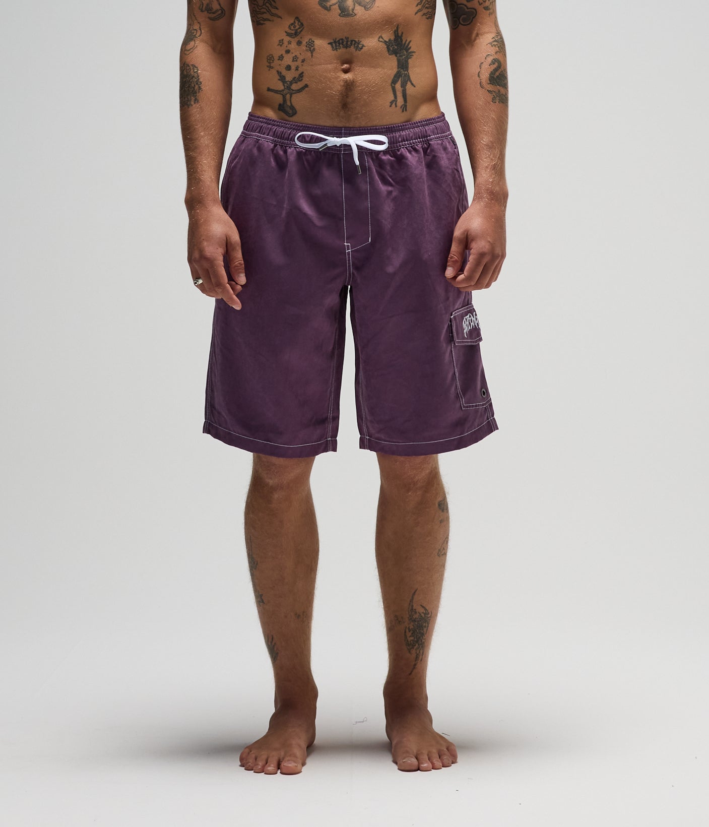SWANS CARGO 21" SWIM TRUNK // WASHED PURPLE