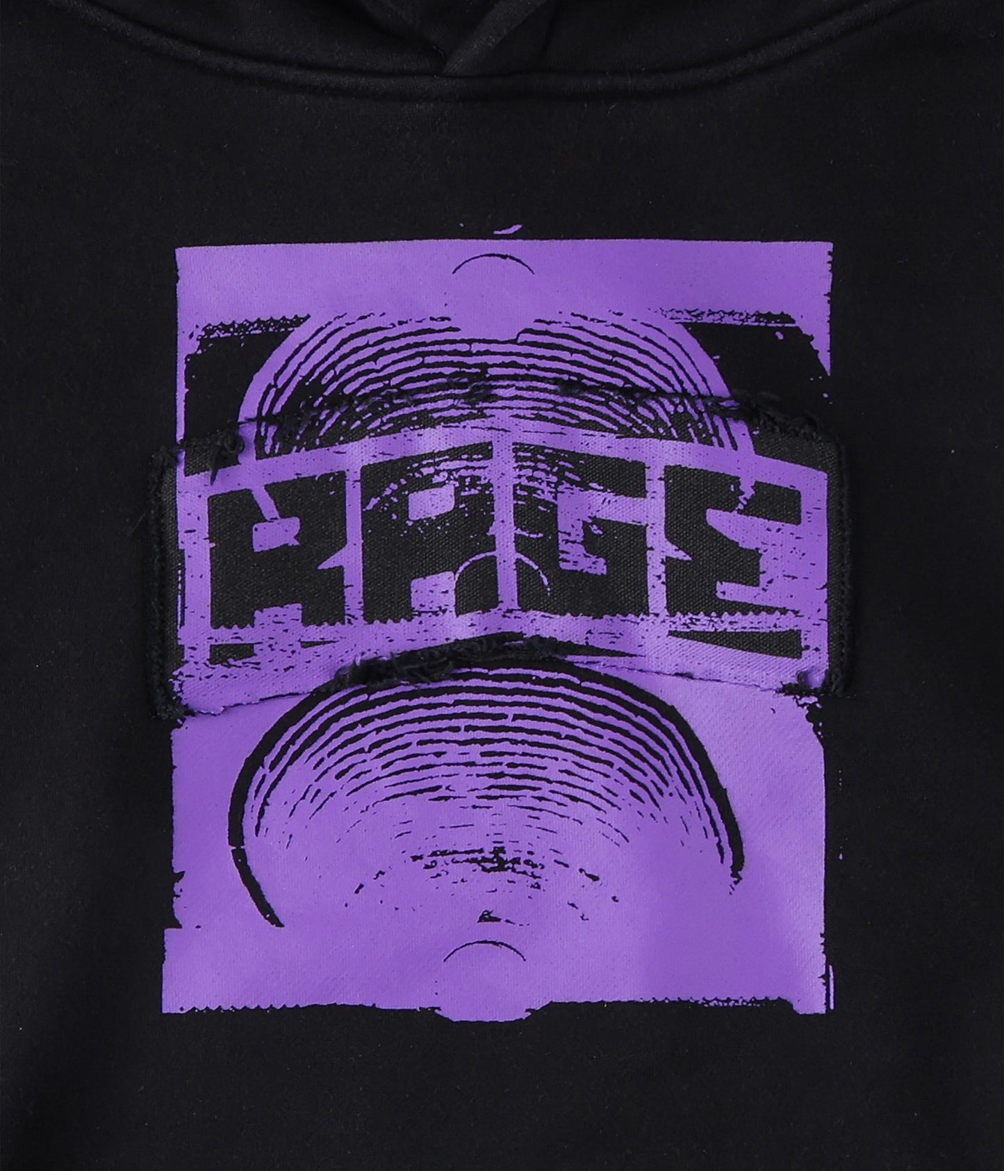 FORMER Corp Boxy Hood in Merch Black - FORMER x RAGE Collection
