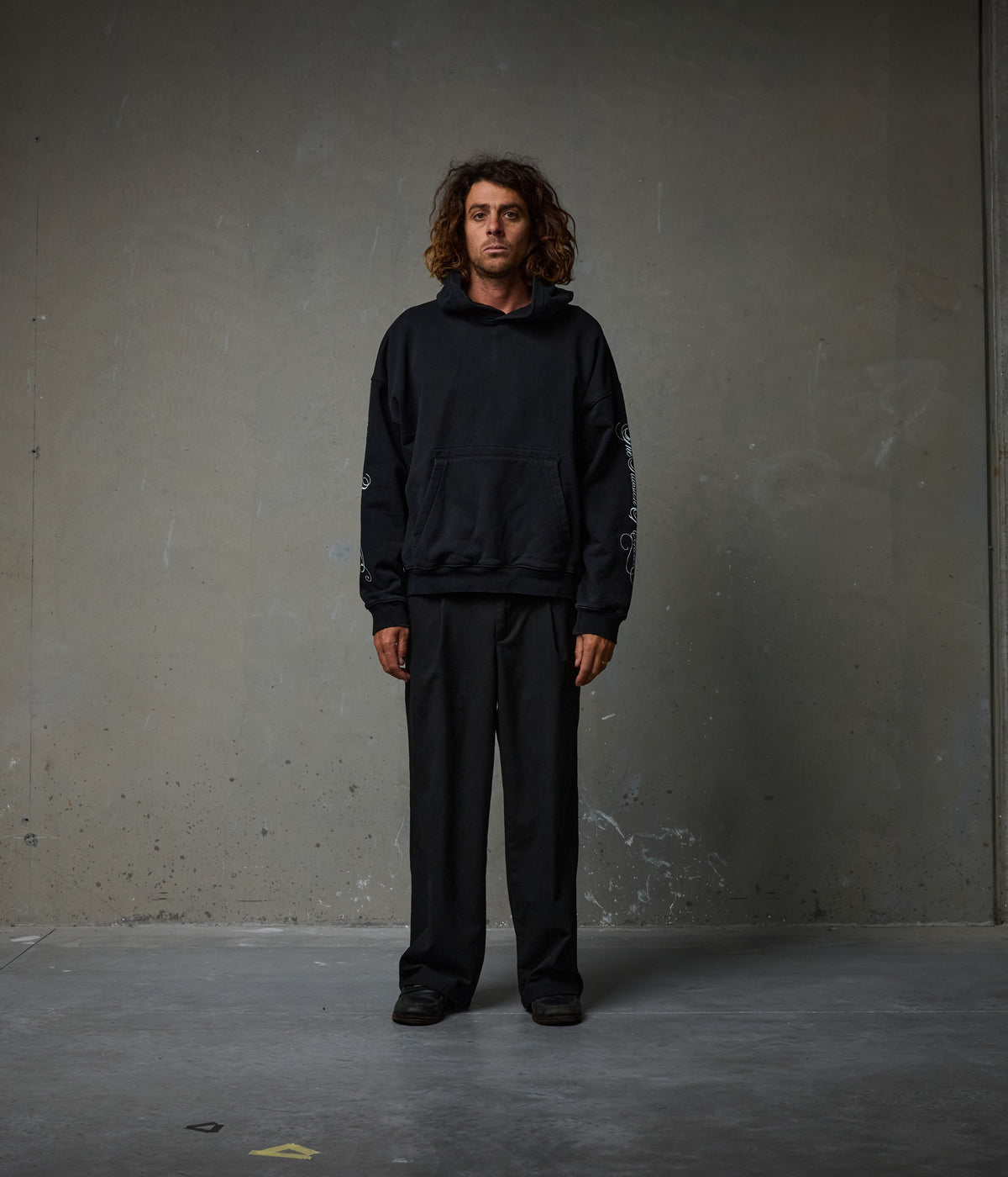 FORMER / ILLUSION BOXY HOOD // WASHED BLACK