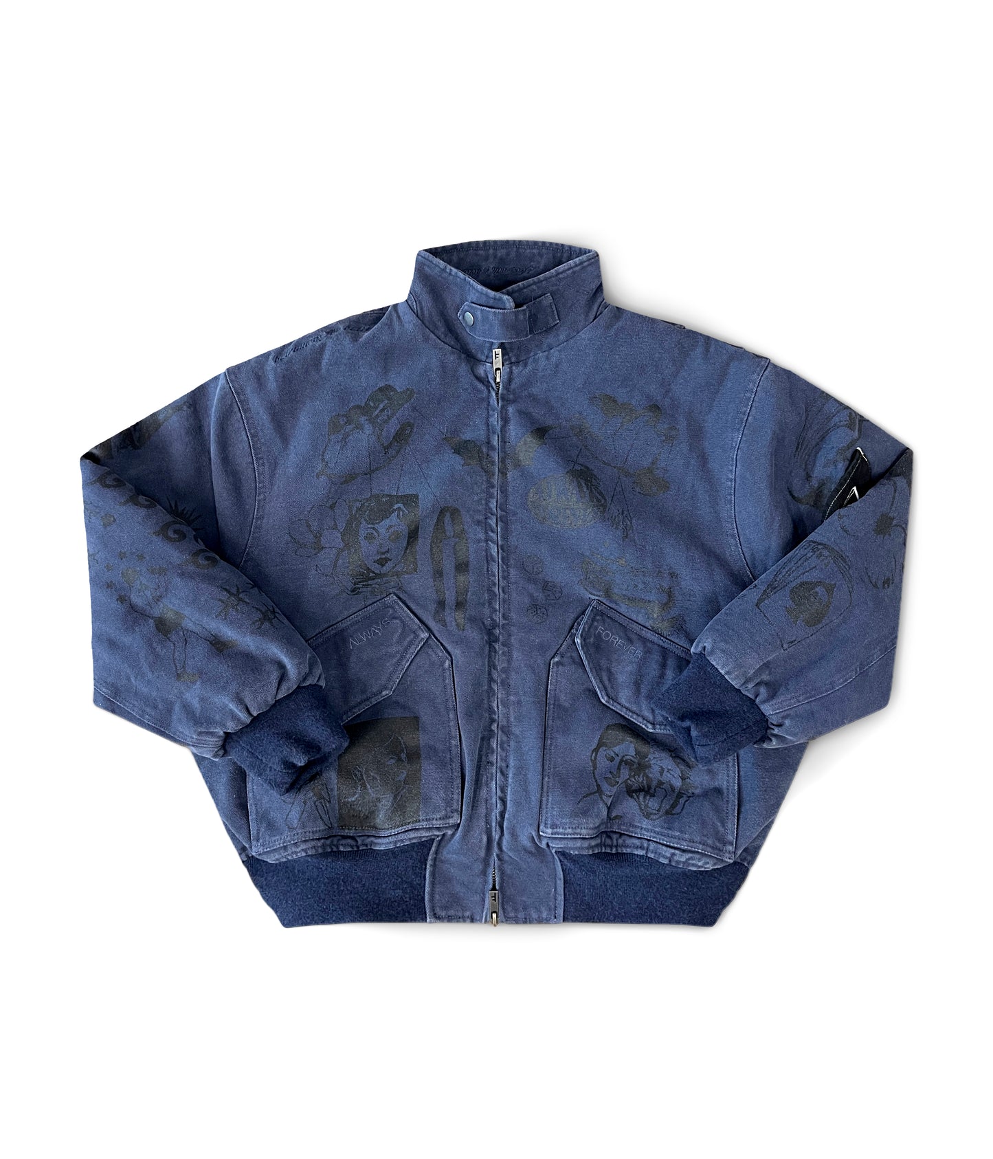 ALWAYS FOREVER BOMBER JACKET // WASHED NAVY