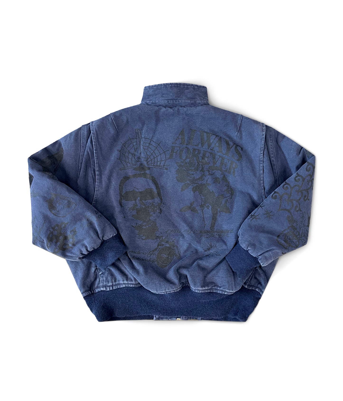 ALWAYS FOREVER BOMBER JACKET // WASHED NAVY