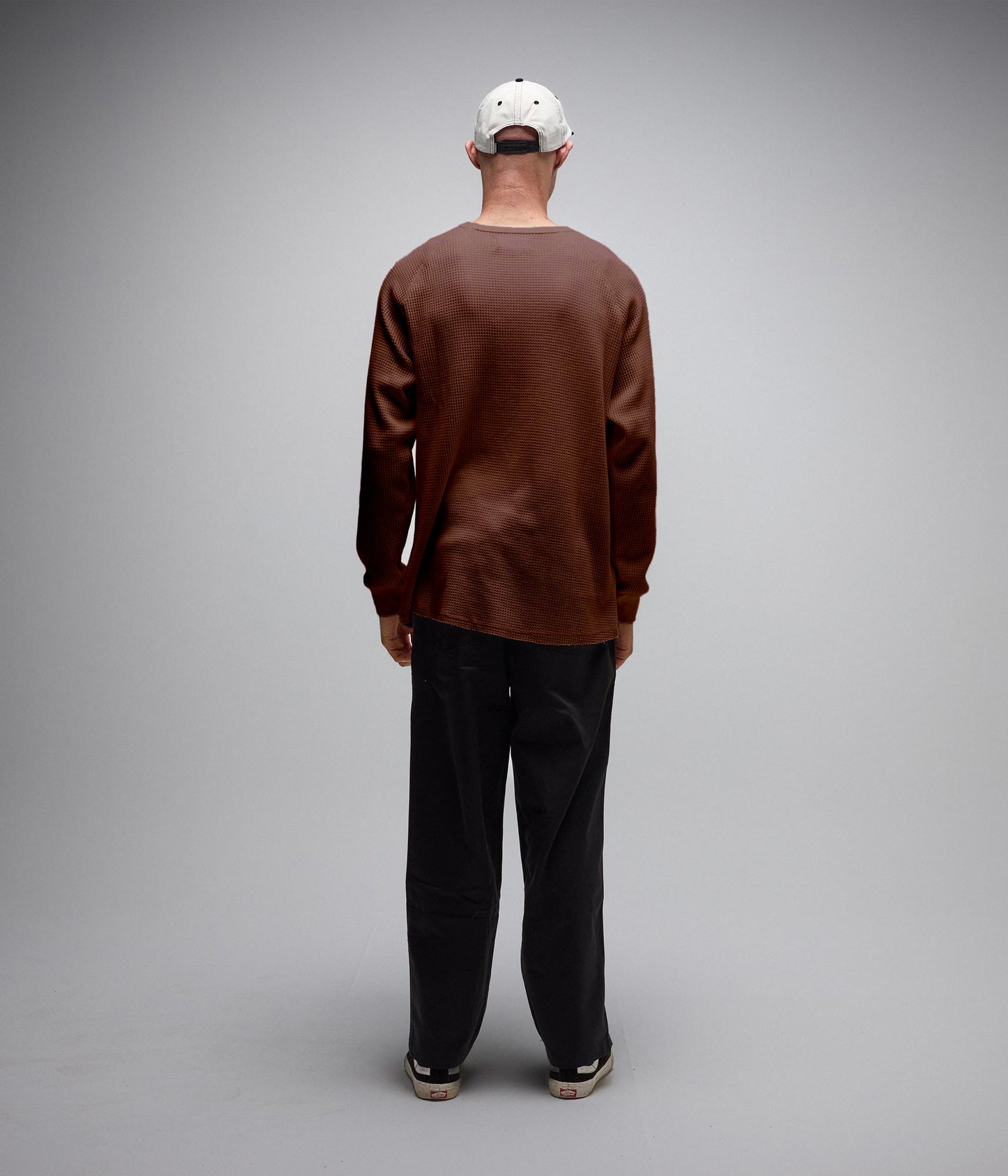 AG RAGLAN WAFFLE // BROWN