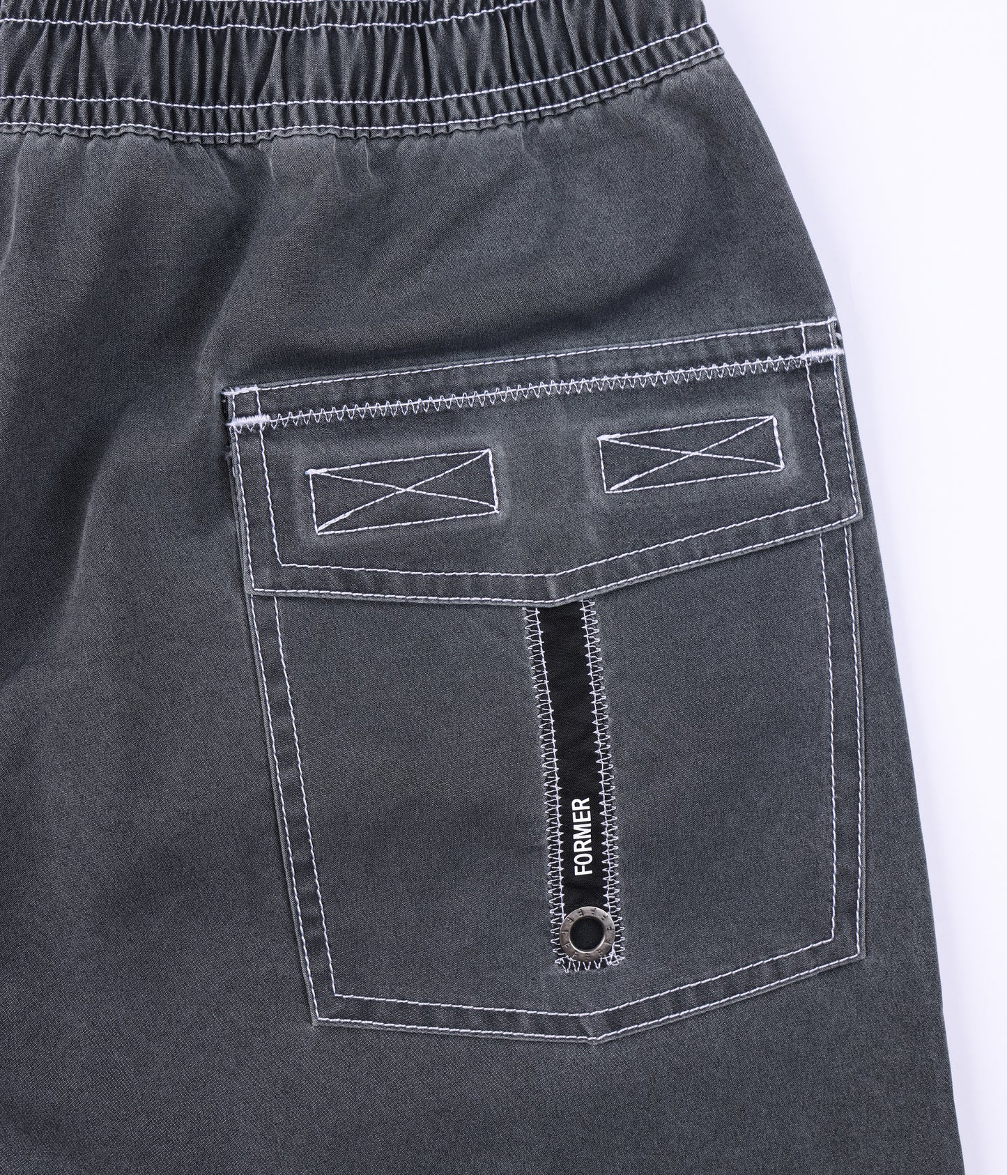 SWANS 18" SWIM SHORT // BLACK