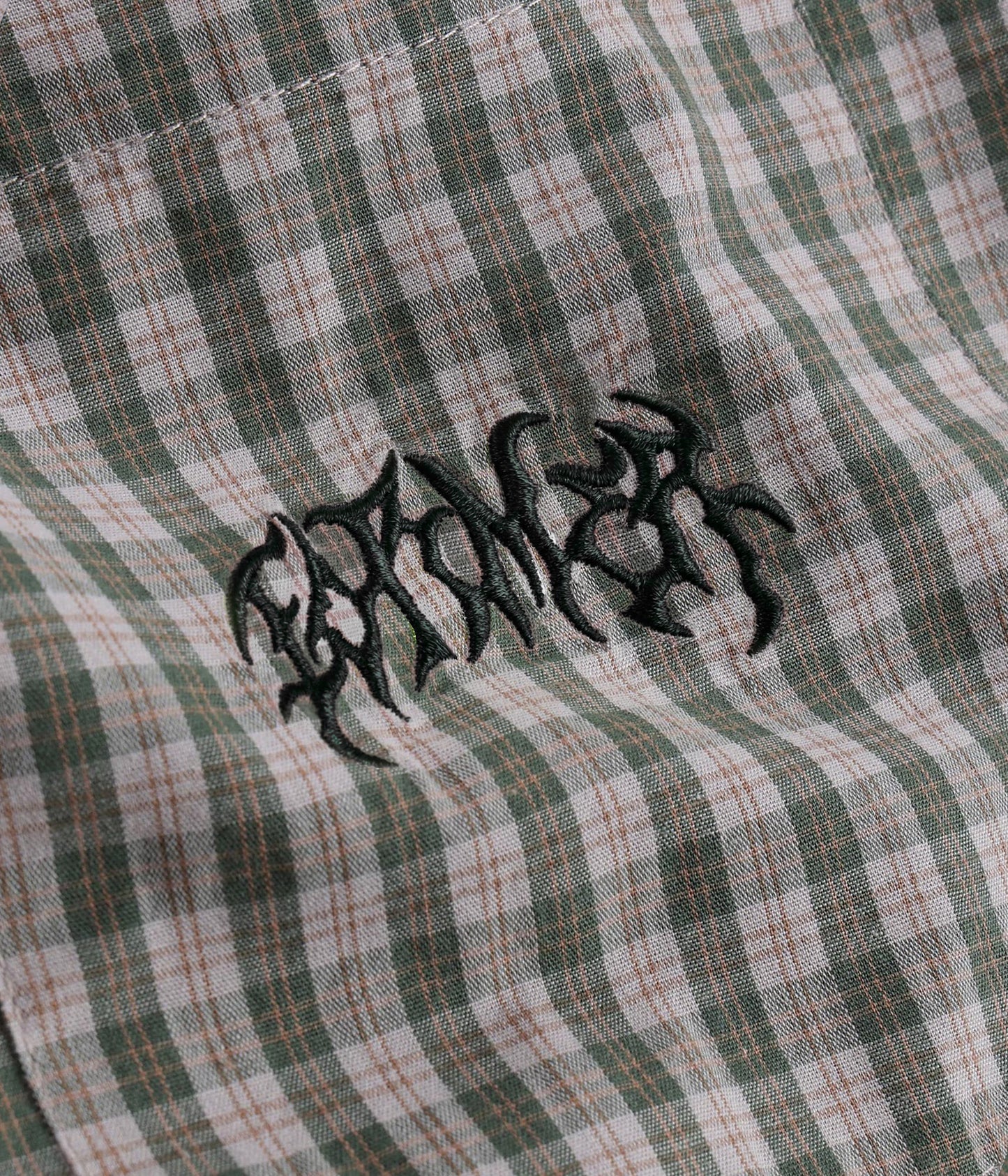 VIVIAN CHECK SS SHIRT // PINE