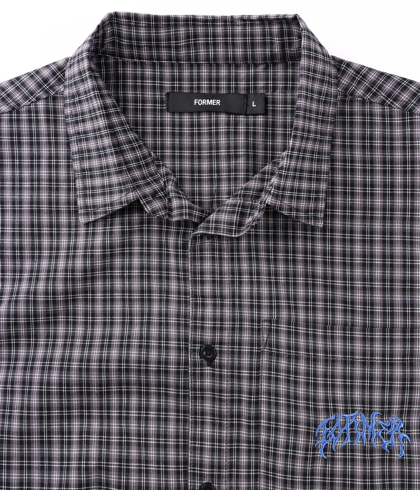 VIVIAN CHECK SHIRT // WORN BLACK