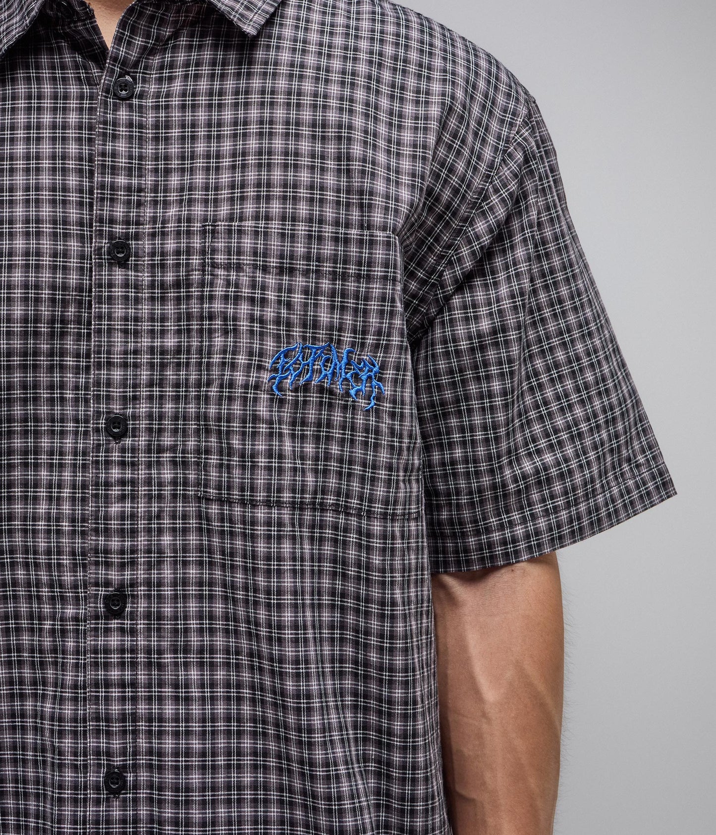 VIVIAN CHECK SHIRT // WORN BLACK