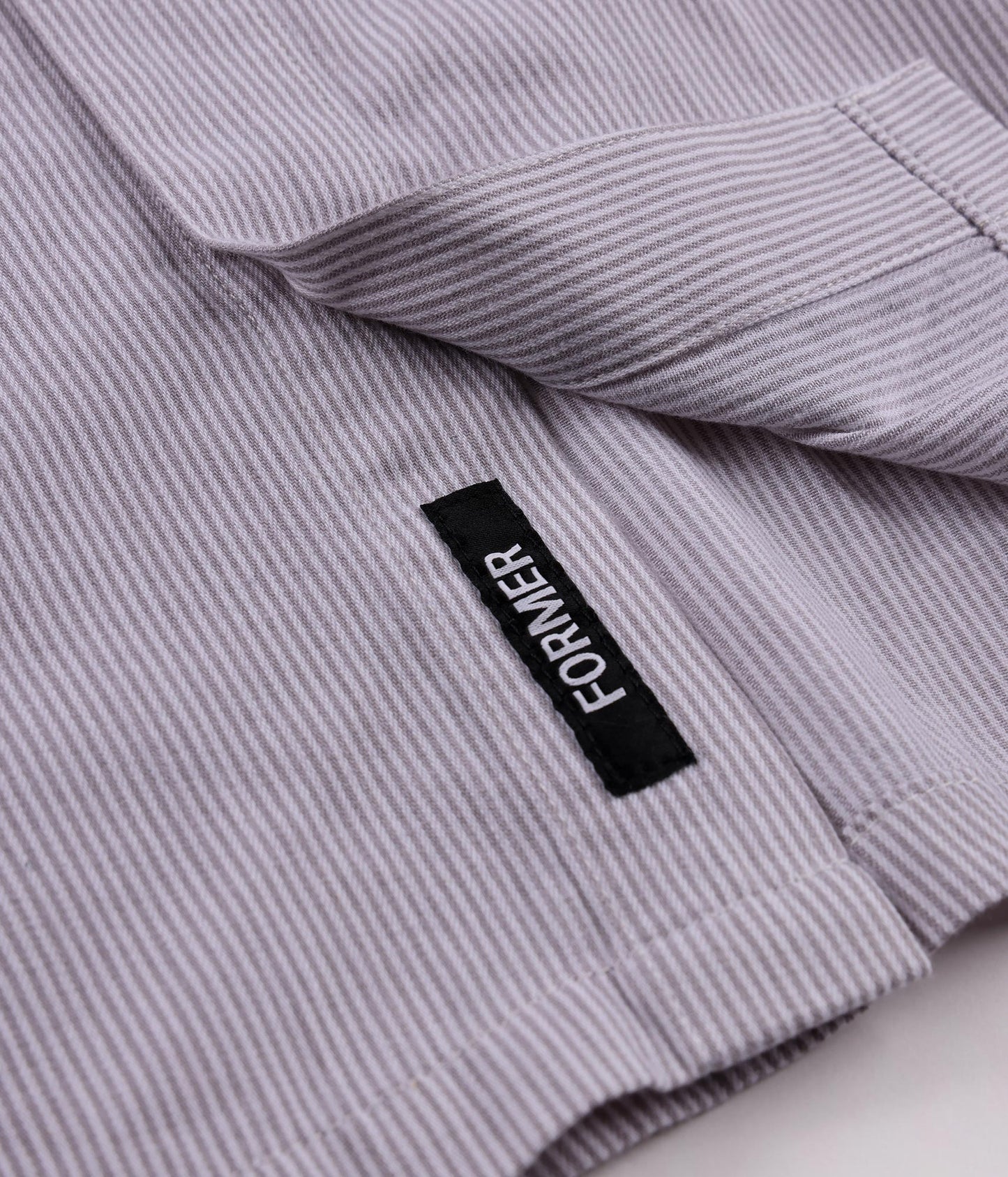 VIVIAN BOXY STRIPE SS SHIRT // GREY