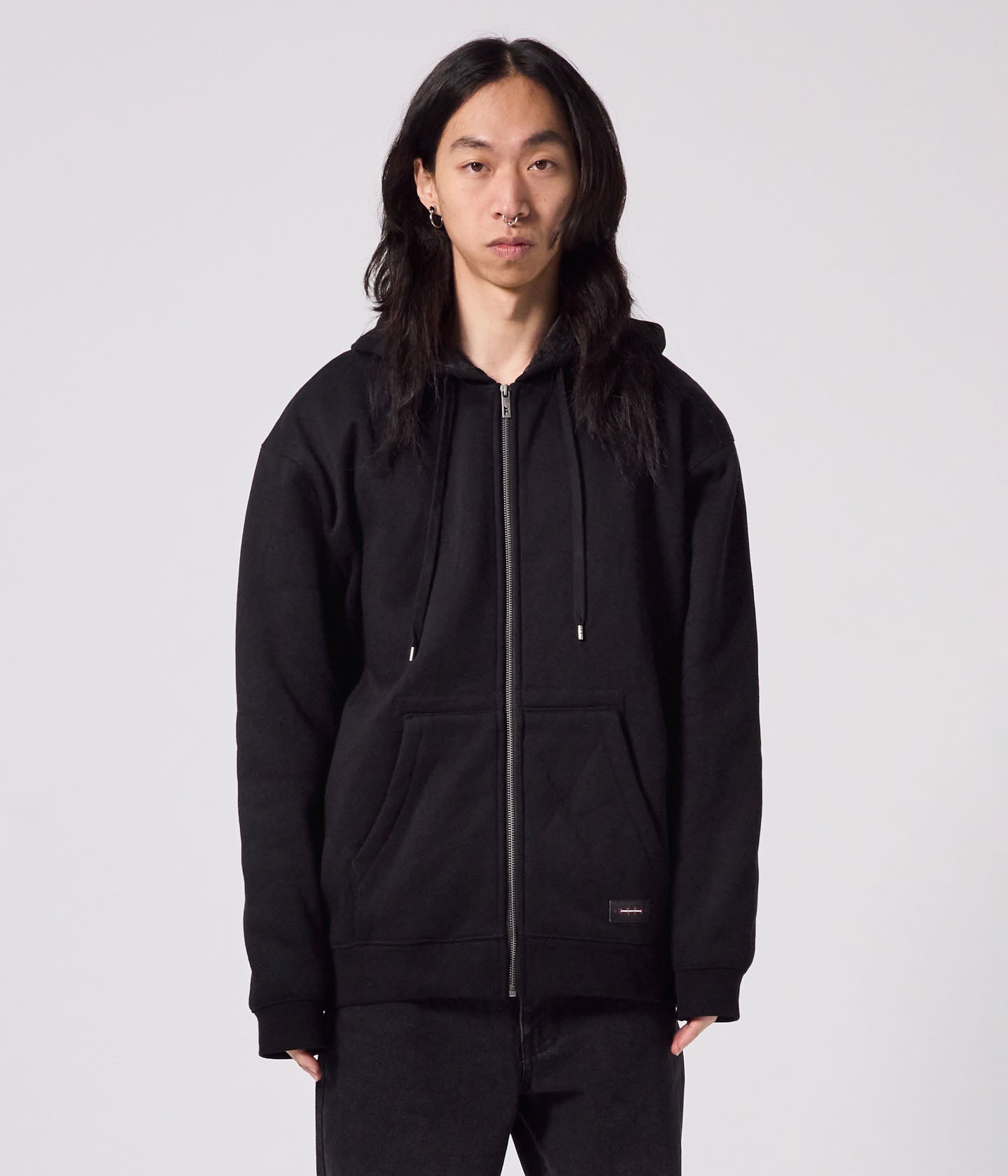 RECURRENT F LINED ZT HOOD // BLACK