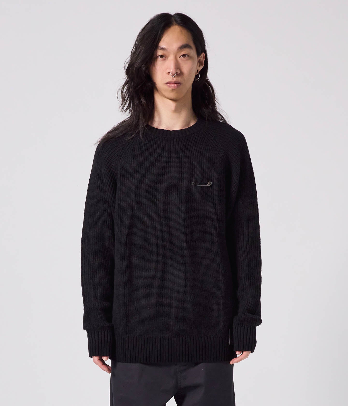SYSTEM KNIT CREW // BLACK