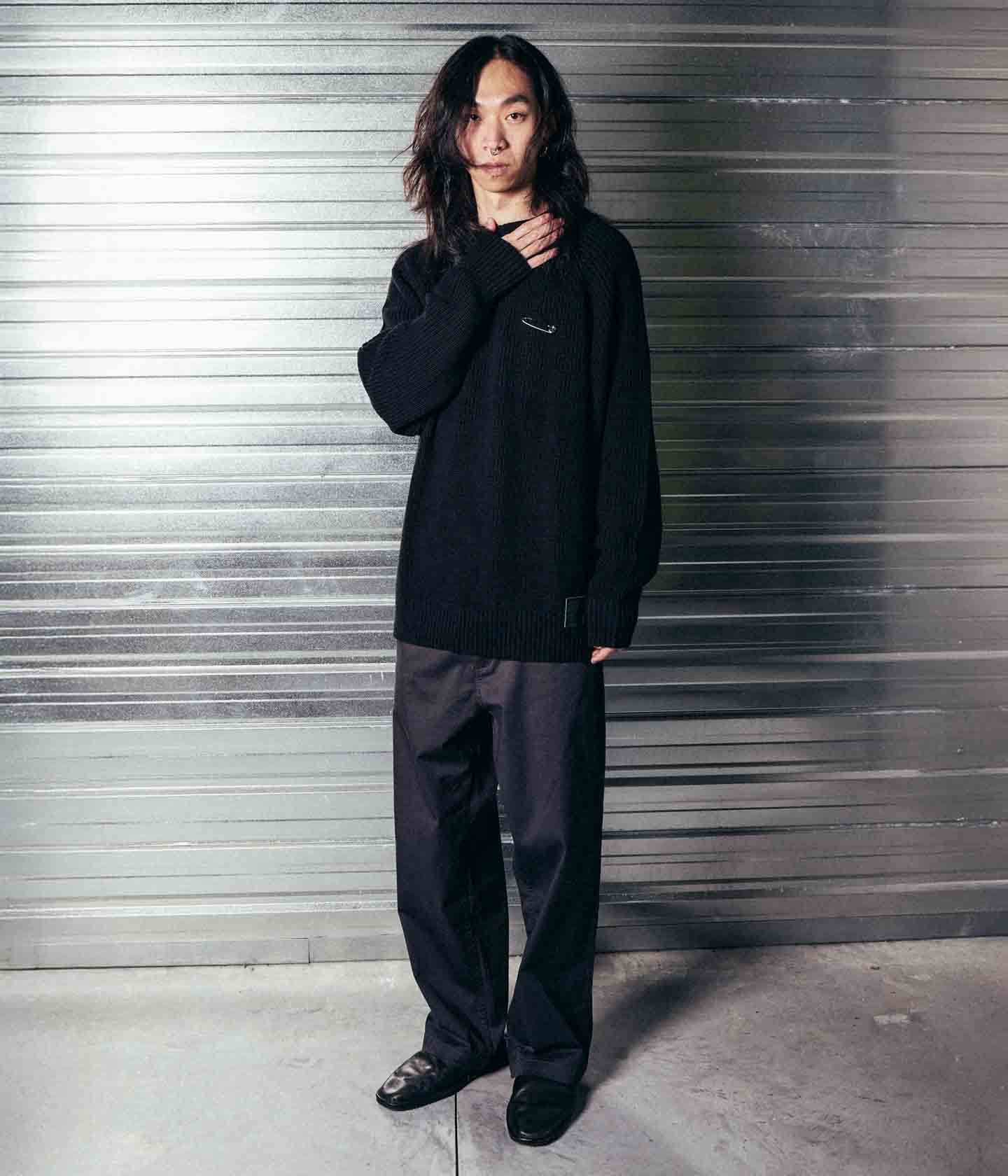 SYSTEM KNIT CREW // BLACK