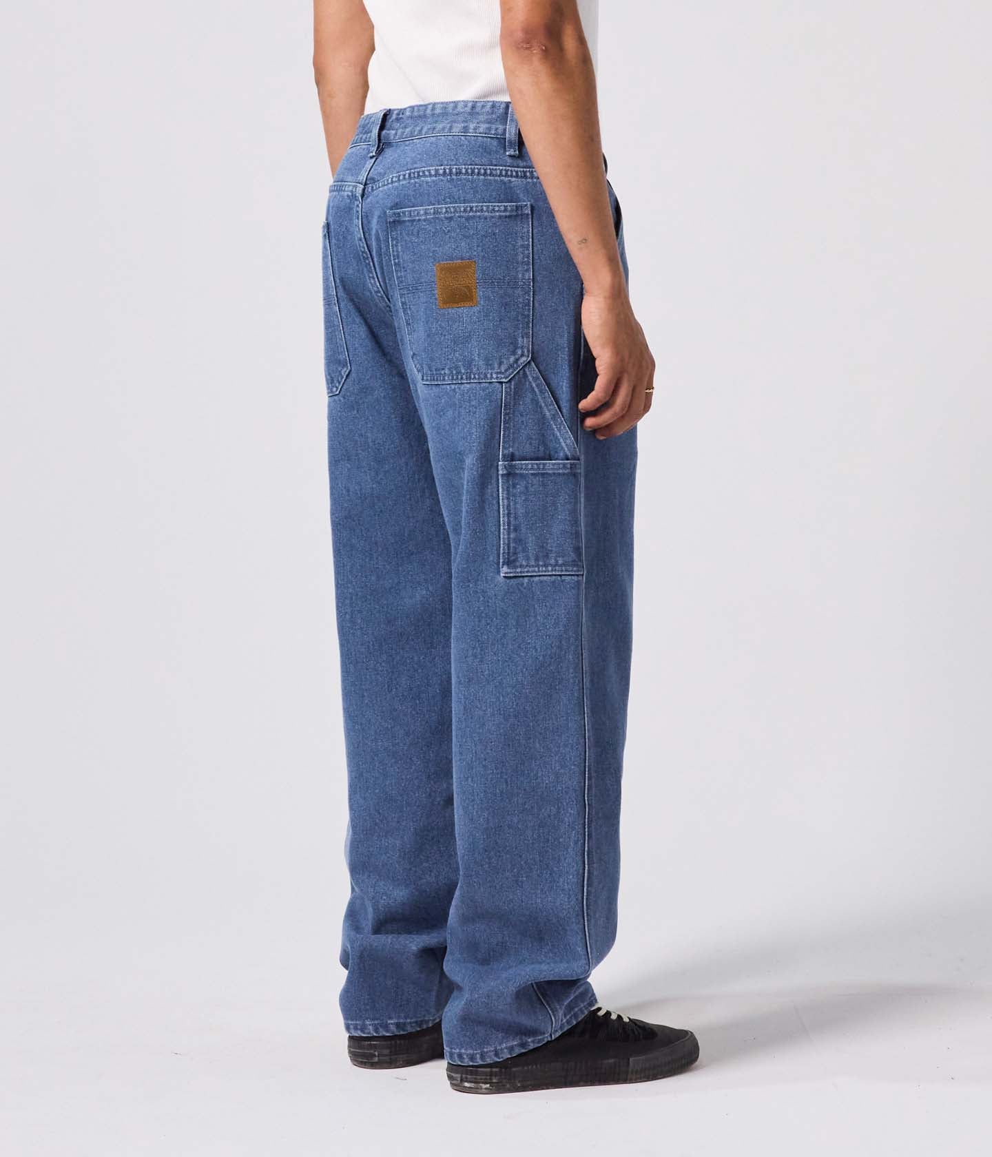 VT DISTEND DENIM CARPENTER PANT // WORN BLUE