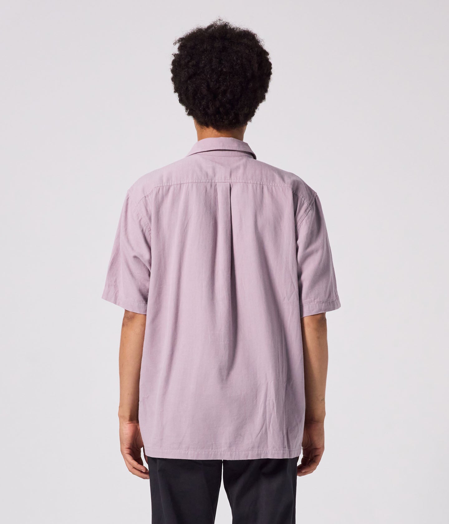 VIVIAN HERRINGBONE SS SHIRT // MAUVE