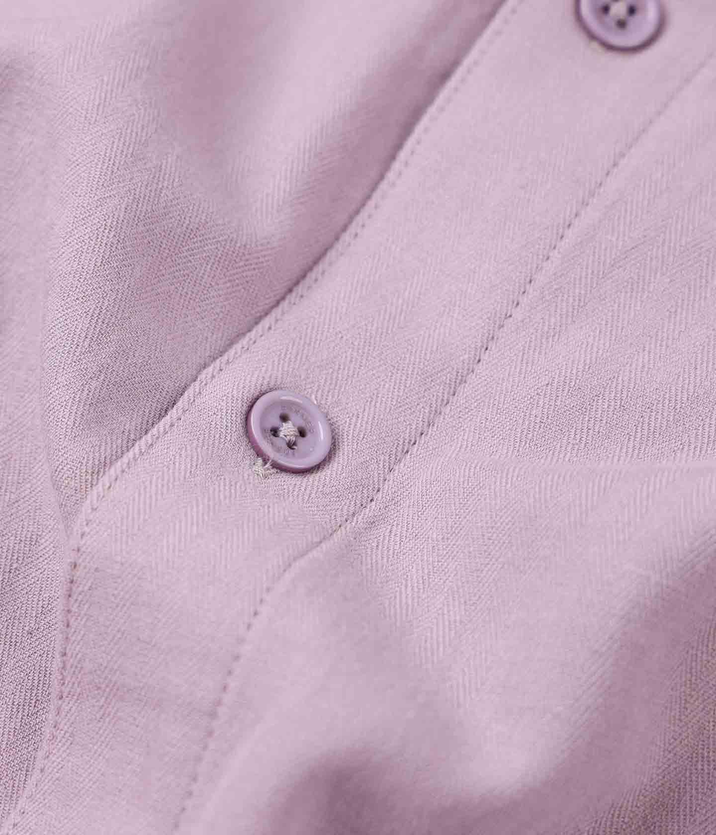 VIVIAN HERRINGBONE SS SHIRT // MAUVE