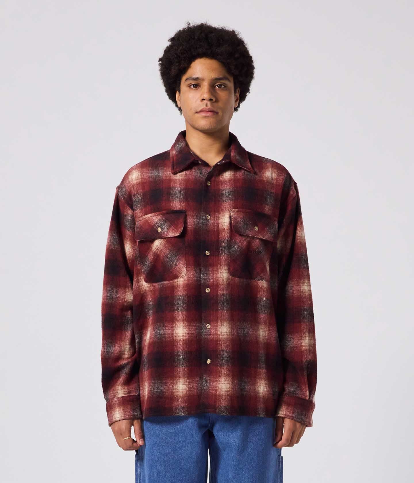MANNERS FLANNEL LS SHIRT // RED