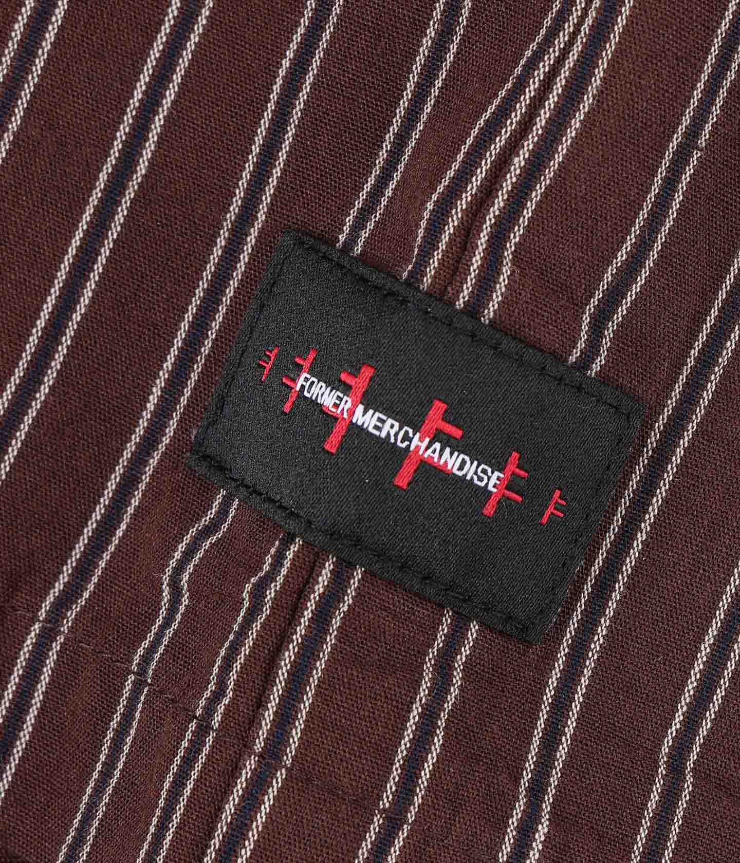 REYNOLDS STRIPE SS SHIRT // BROWN