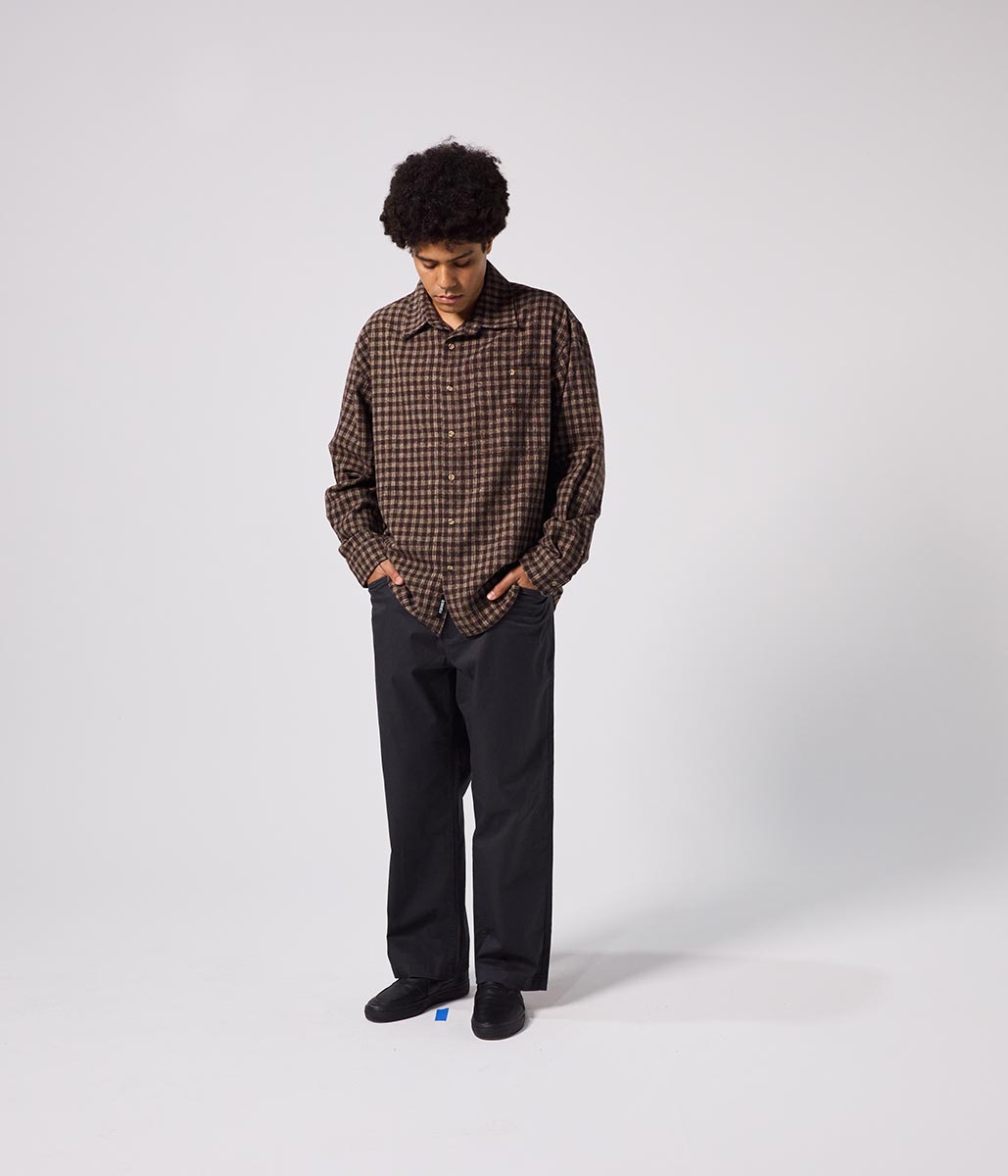 MARQUEE FLANNEL LS SHIRT // BROWN