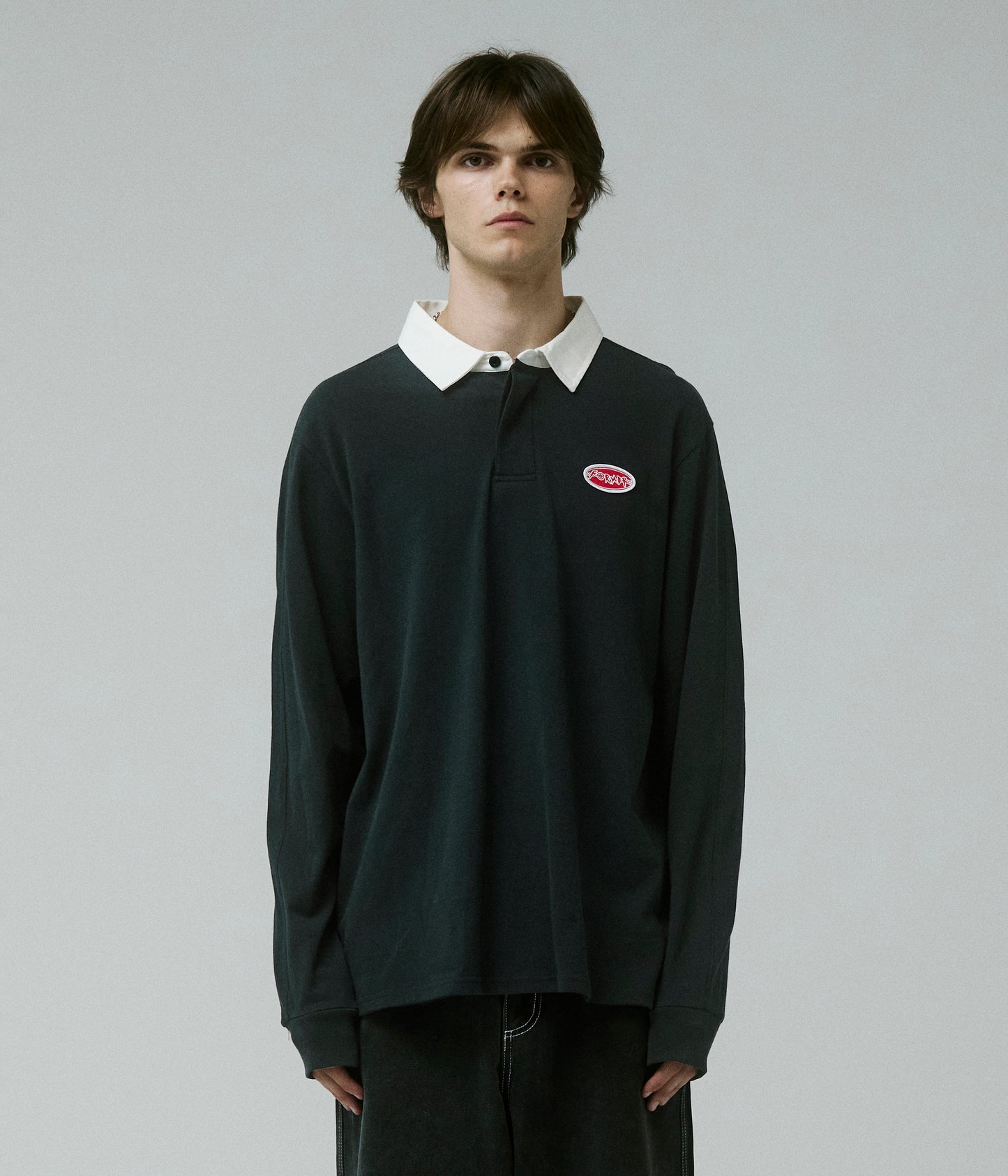 REYNOLDS FLATLINE RUGBY POLO // BLACK