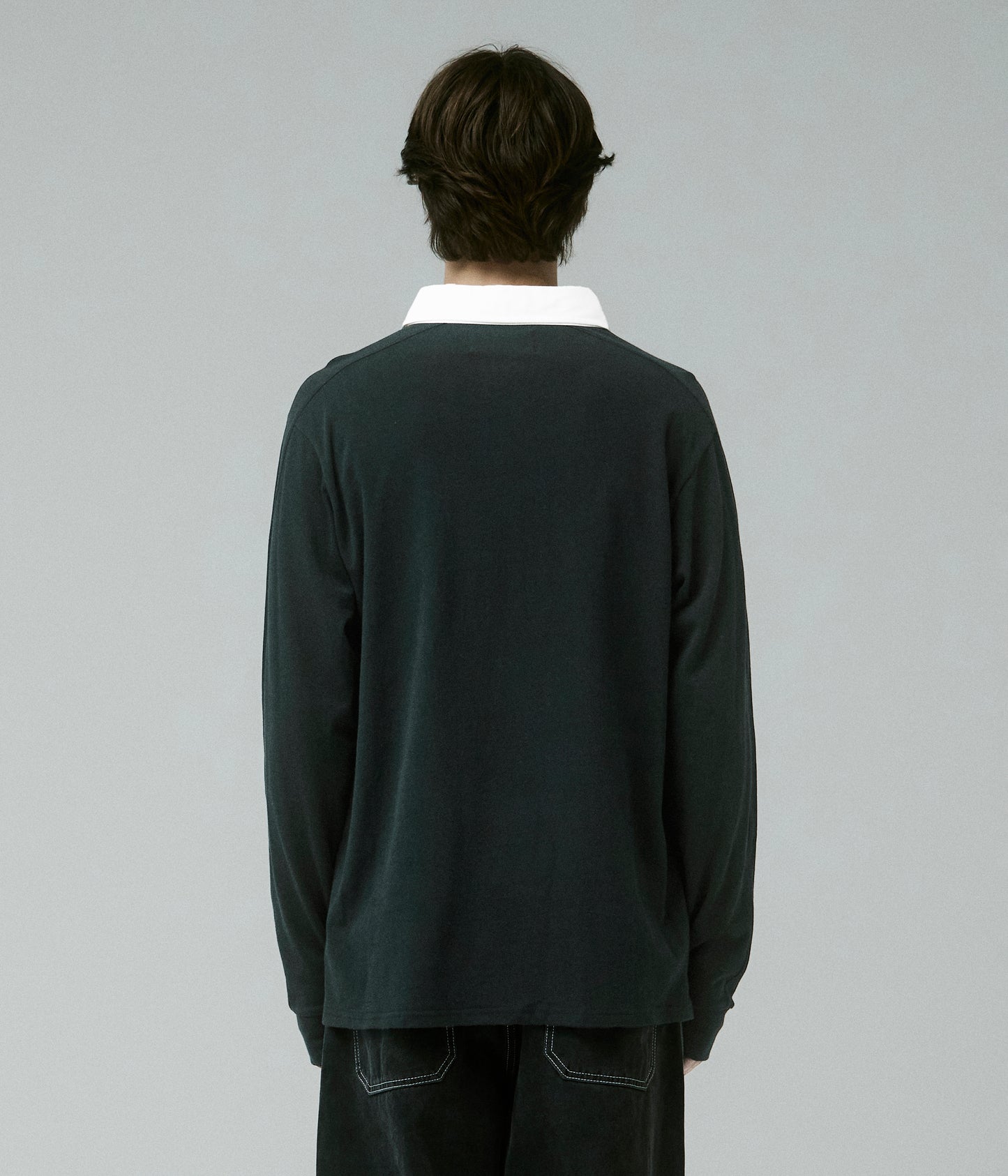 REYNOLDS FLATLINE RUGBY POLO // BLACK