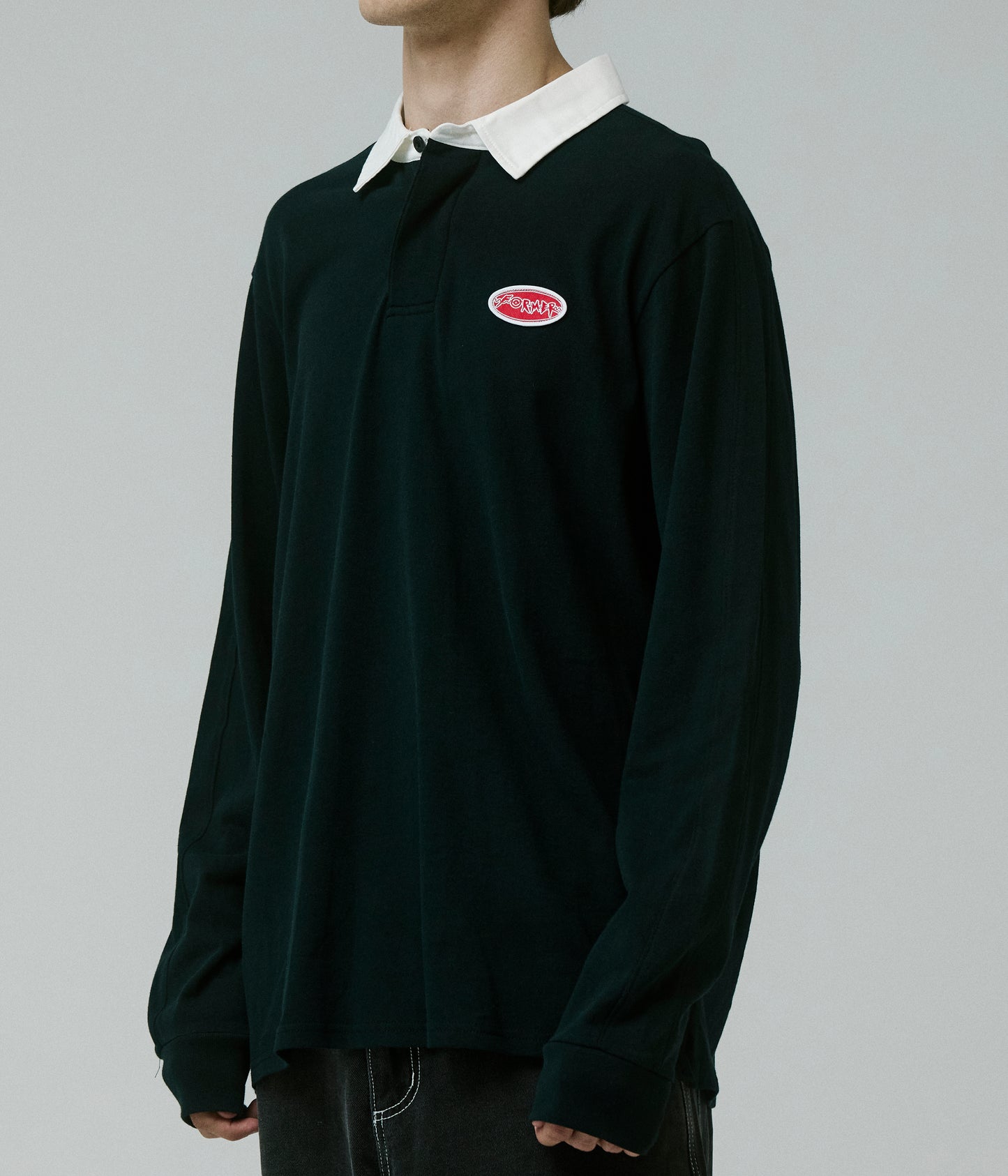 REYNOLDS FLATLINE RUGBY POLO // BLACK