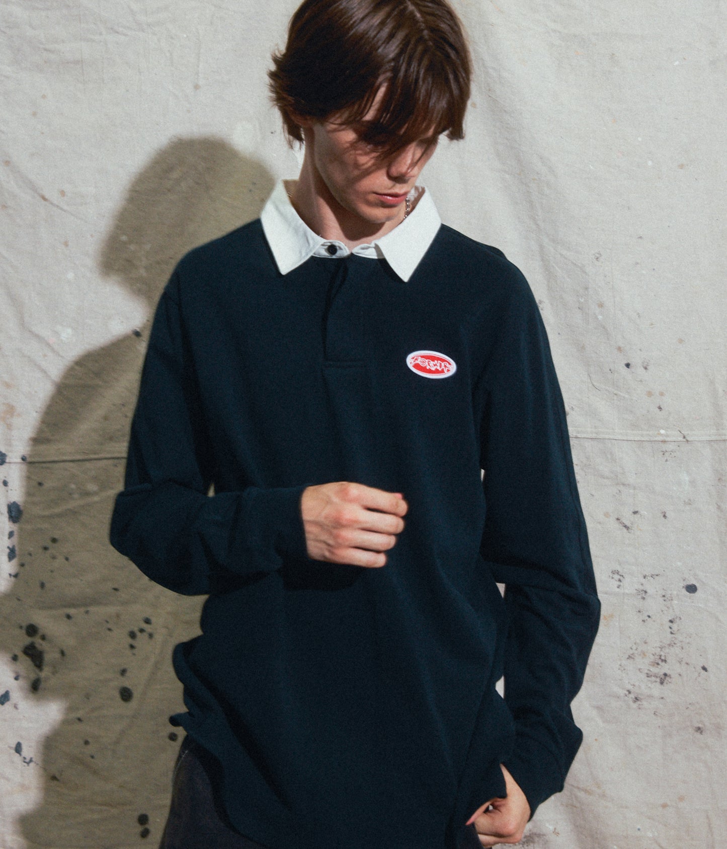 REYNOLDS FLATLINE RUGBY POLO // BLACK