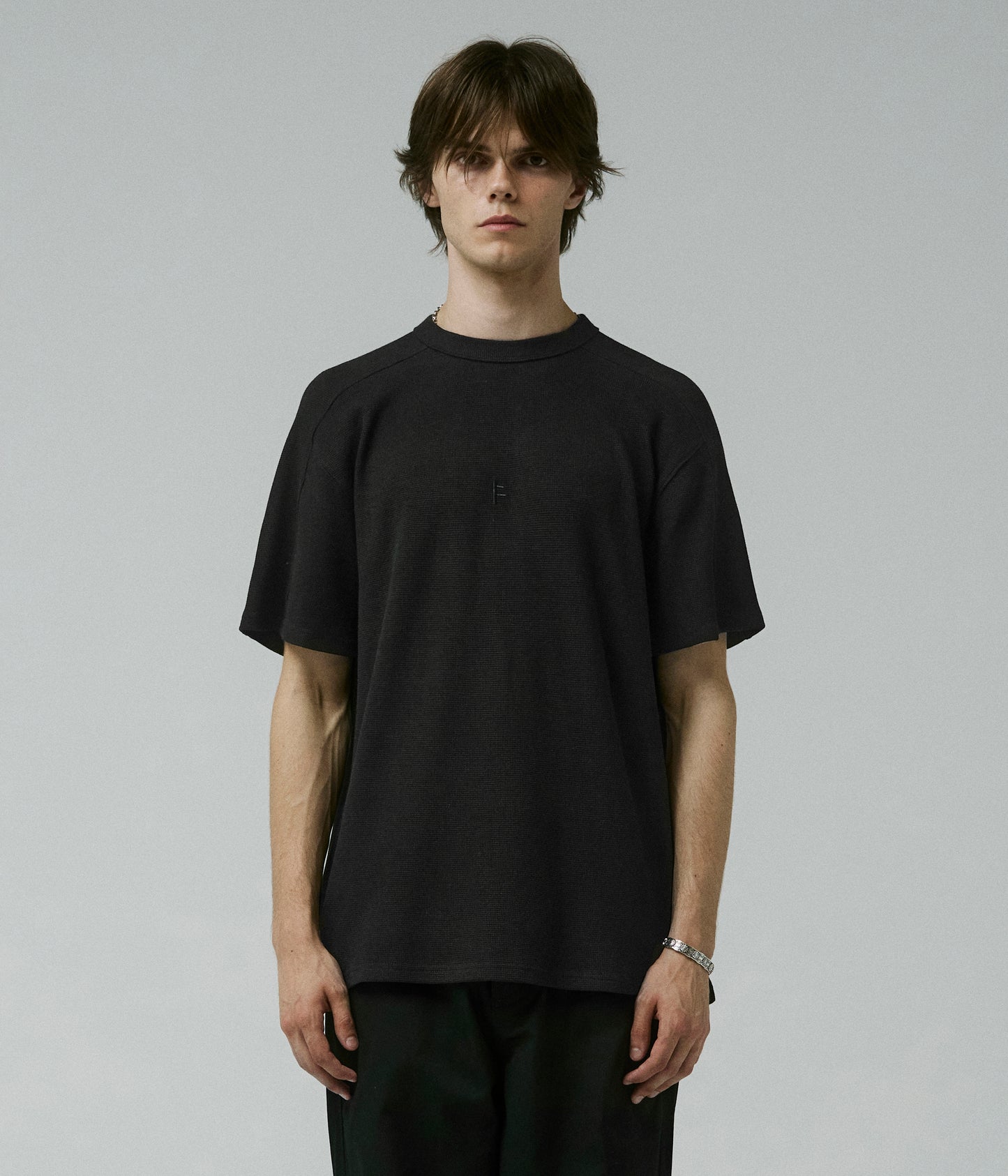 FRANCHISE WAFFLE SS T-SHIRT // BLACK