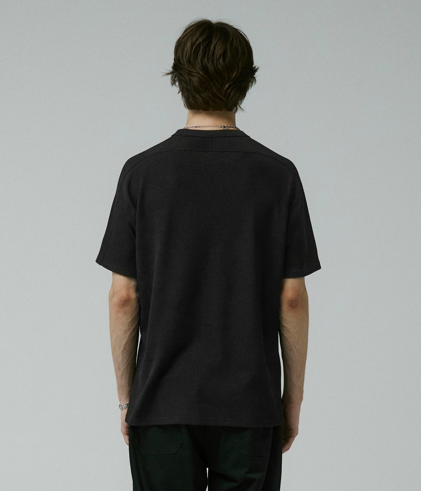 FRANCHISE WAFFLE SS T-SHIRT // BLACK