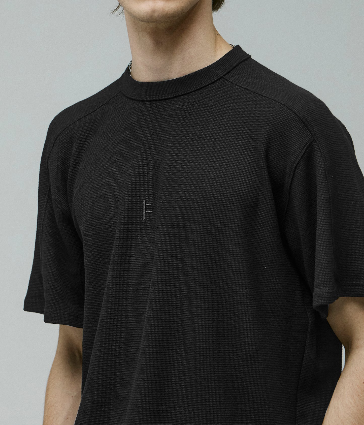 FRANCHISE WAFFLE SS T-SHIRT // BLACK