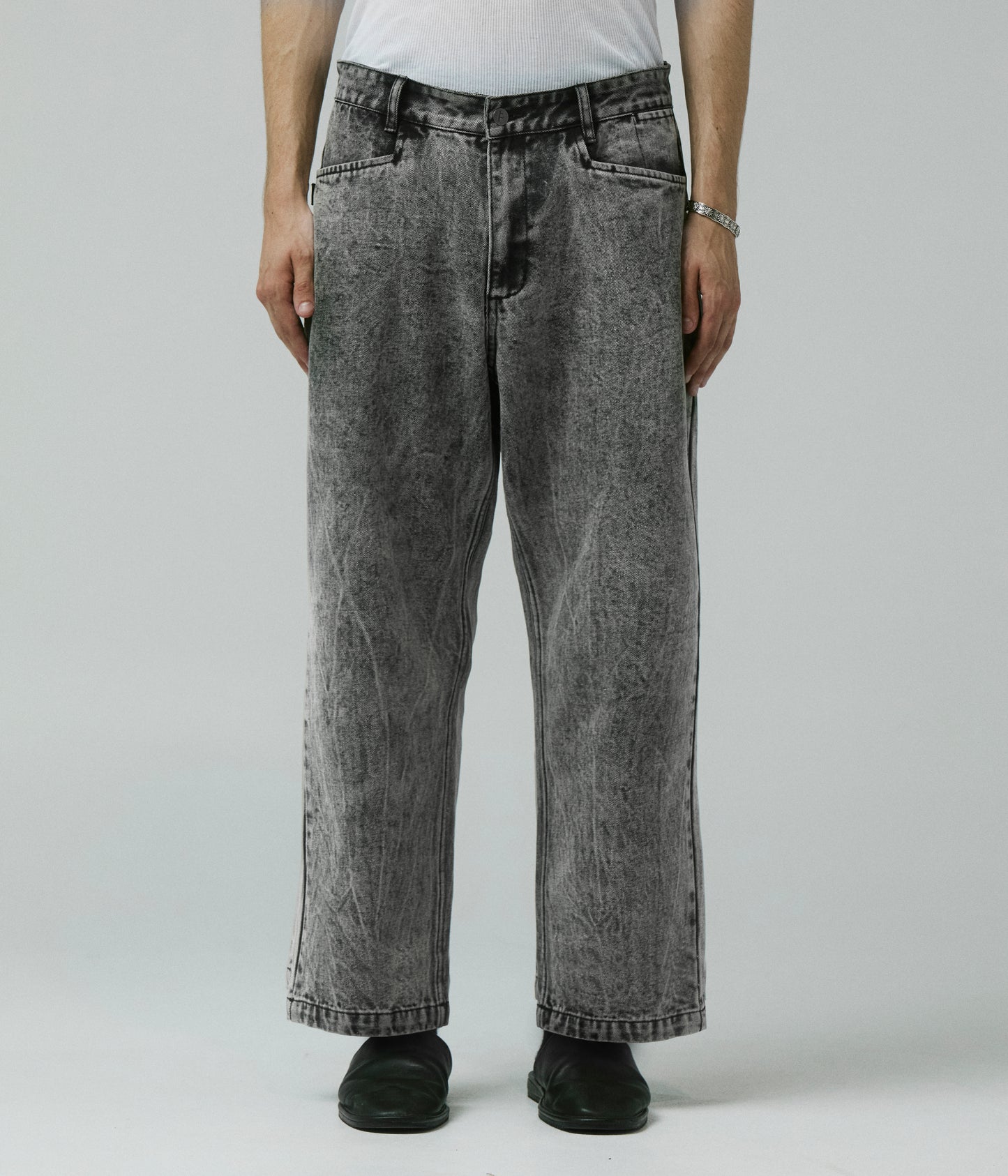 AG ACID DENIM PANT // BLACK