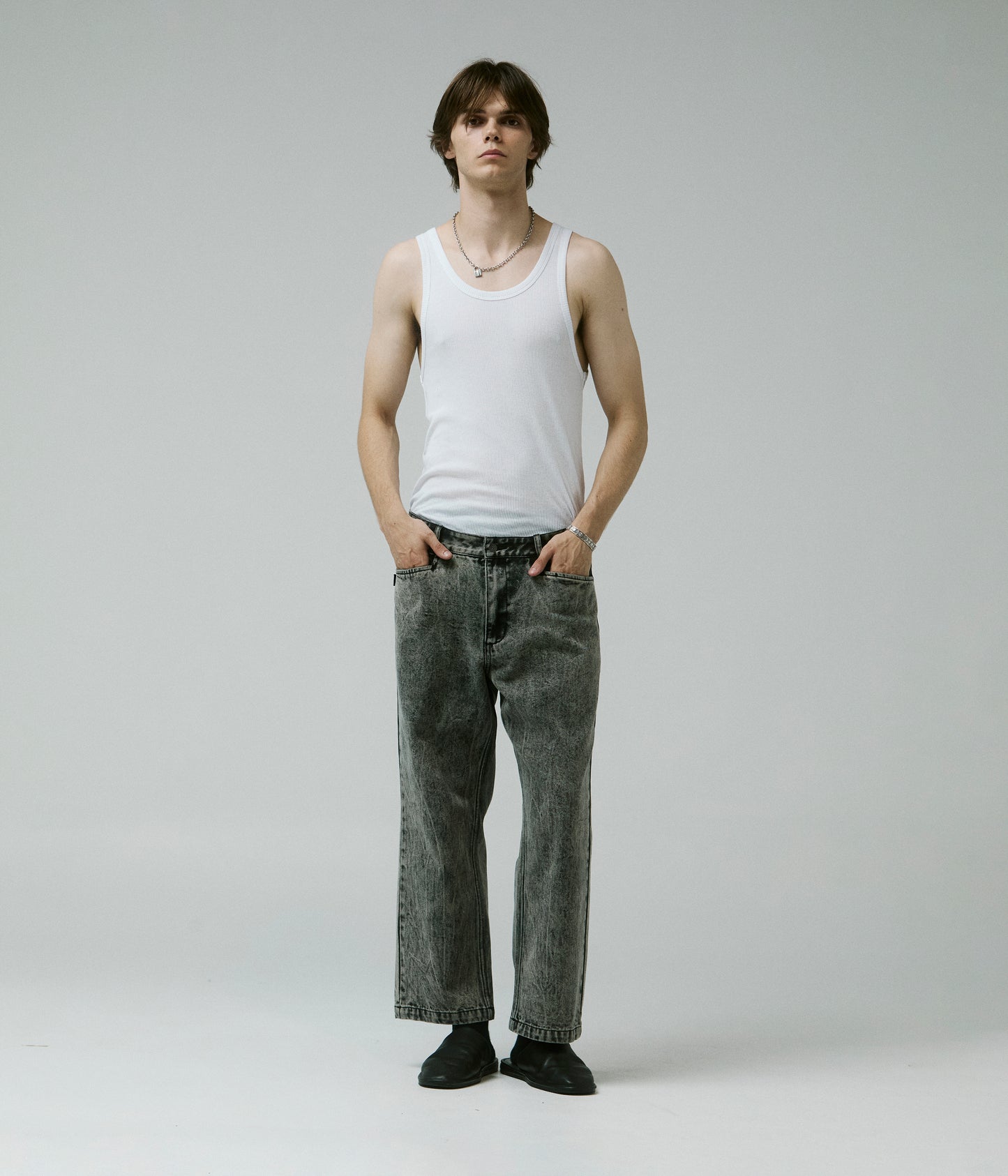 AG ACID DENIM PANT // BLACK