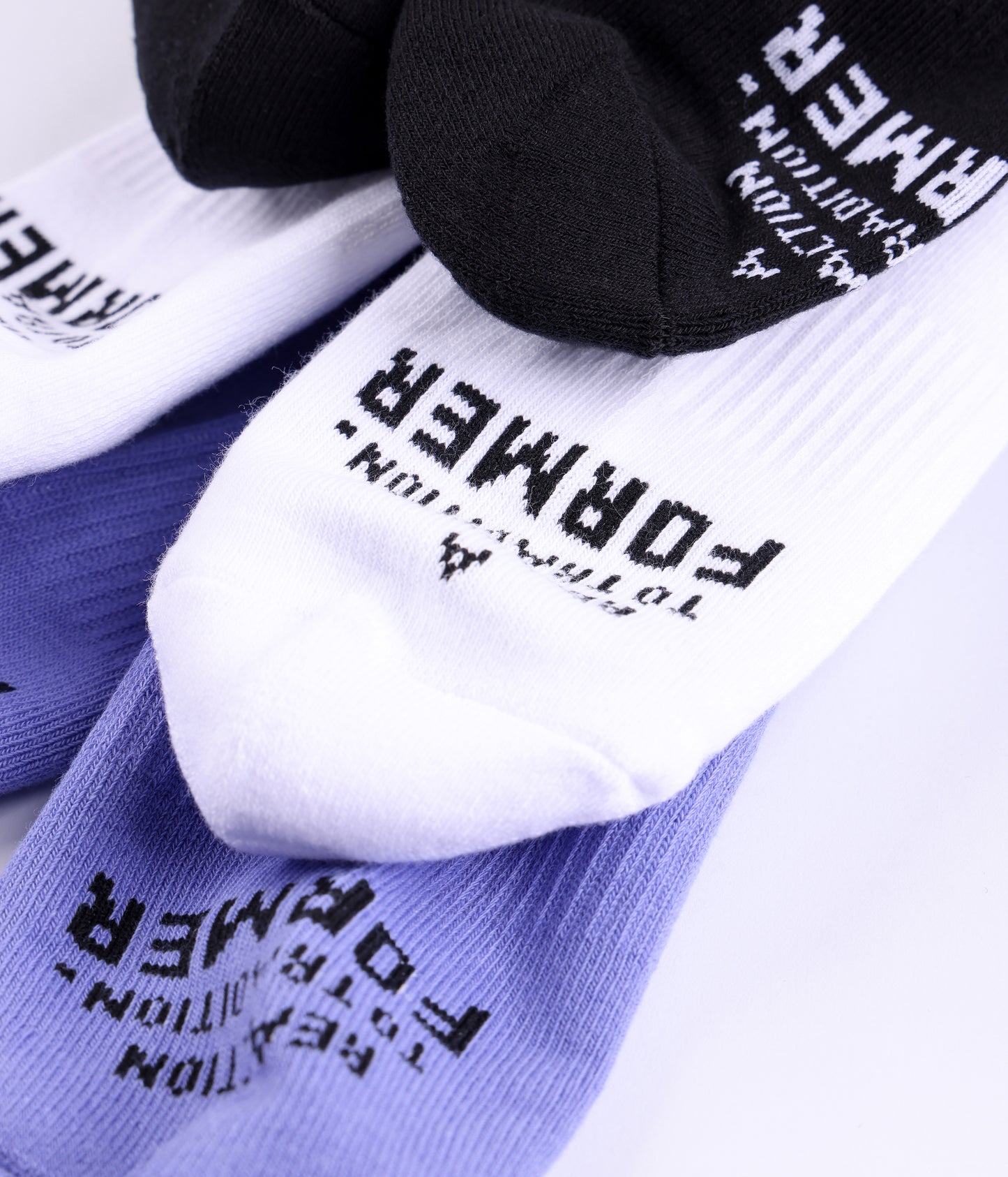 FRANCHISE 3-PACK SOCK // BLACK WHITE VIOLET