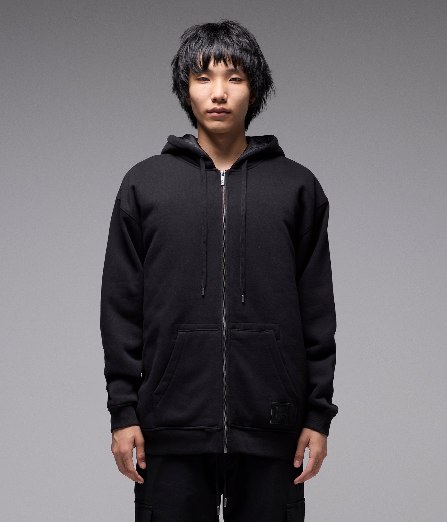 CRUX ZIP-THRU LINED HOOD // BLACK