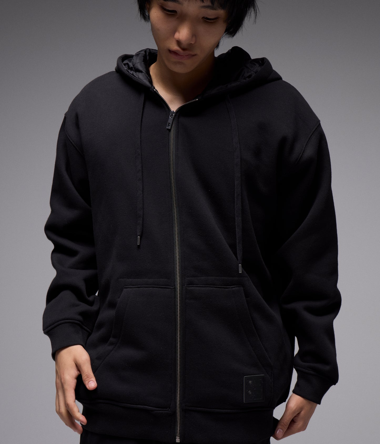 CRUX ZIP-THRU LINED HOOD // BLACK