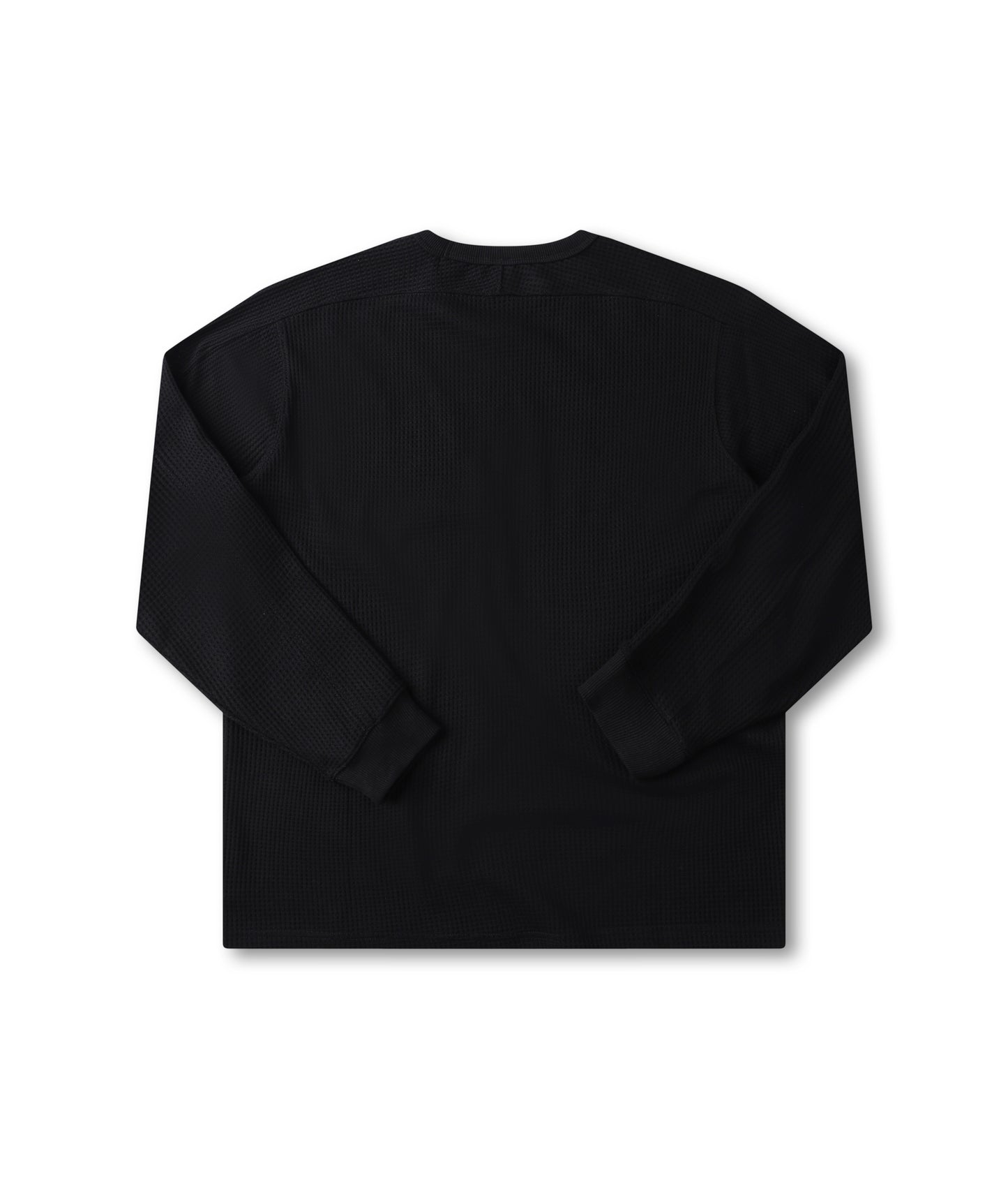 FRANCHISE WAFFLE LS T-SHIRT // BLACK