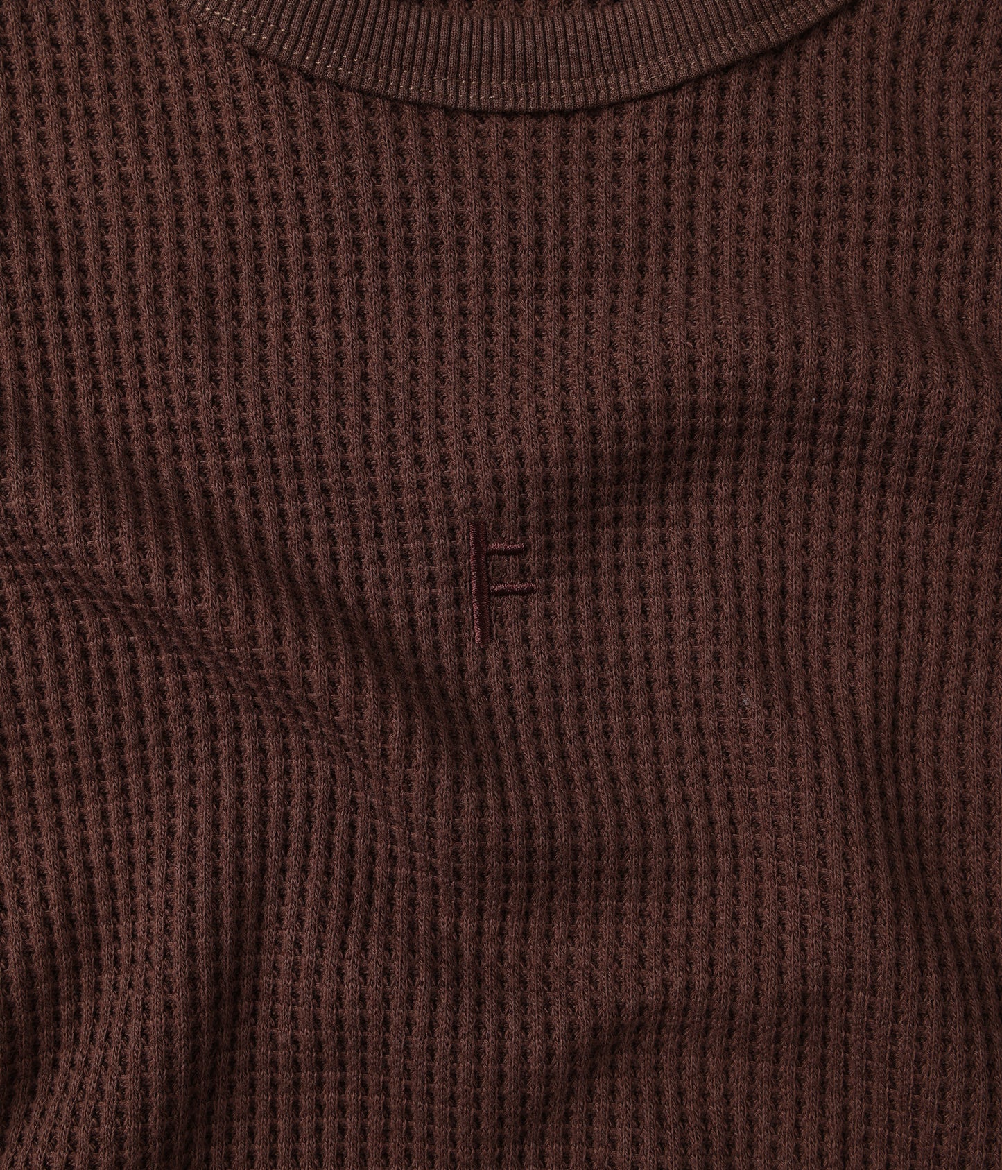 FRANCHISE WAFFLE LS T-SHIRT // CHOC