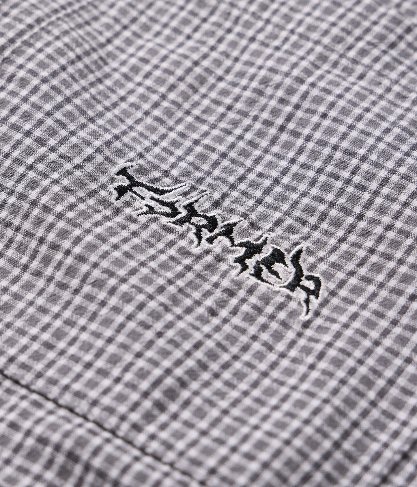 VIVIAN CHECK SS SHIRT // BLACK