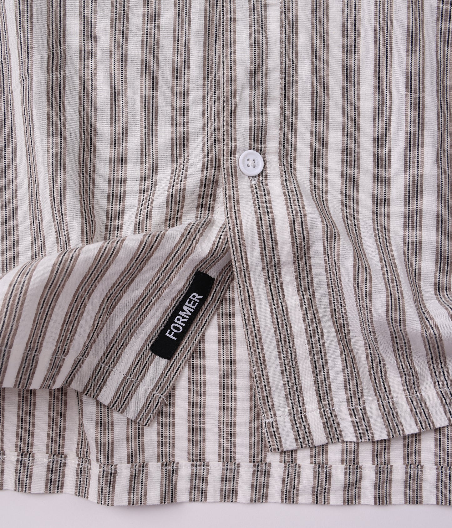 REYNOLDS STRIPE SS SHIRT // CHOC