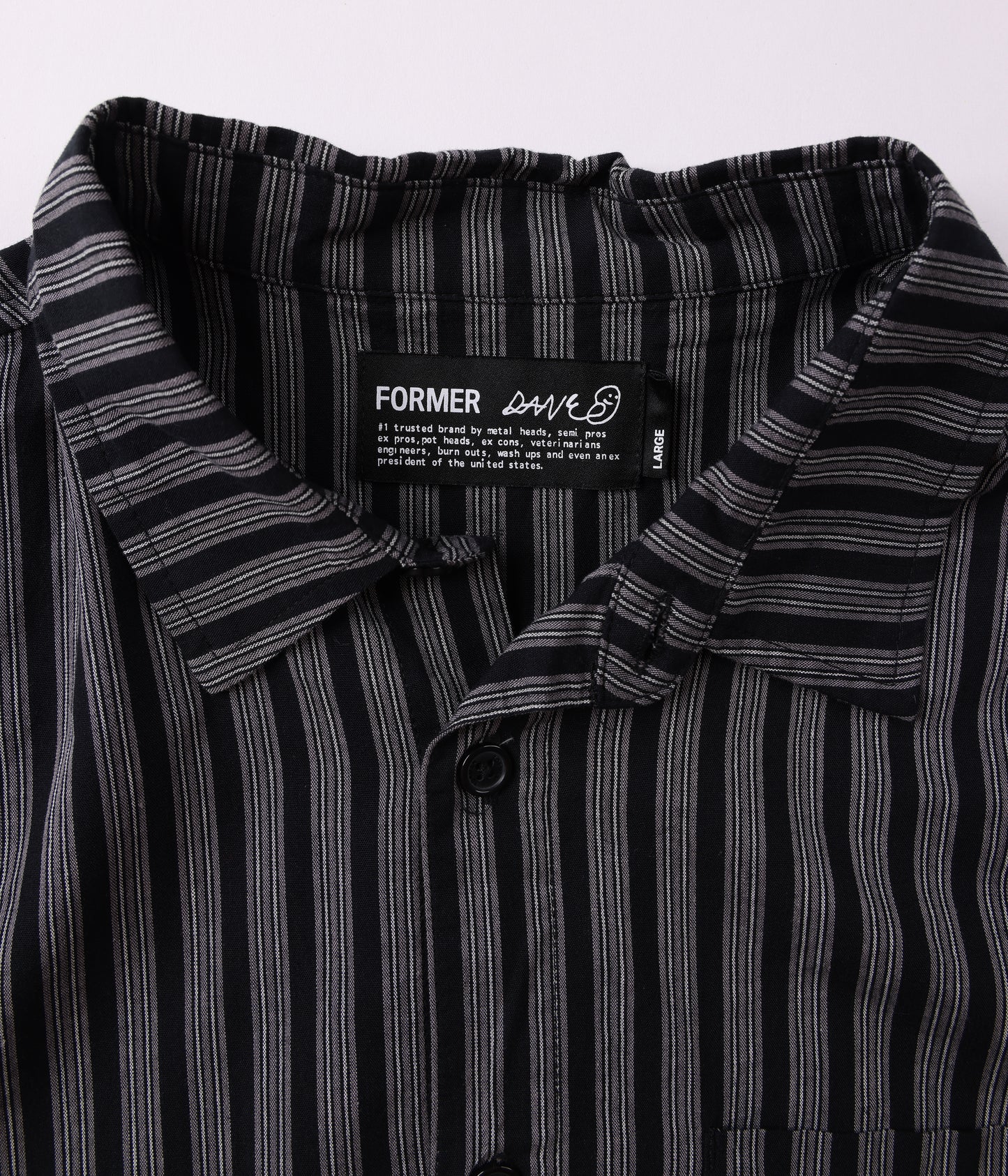 REYNOLDS STRIPE SS SHIRT // MIDNIGHT