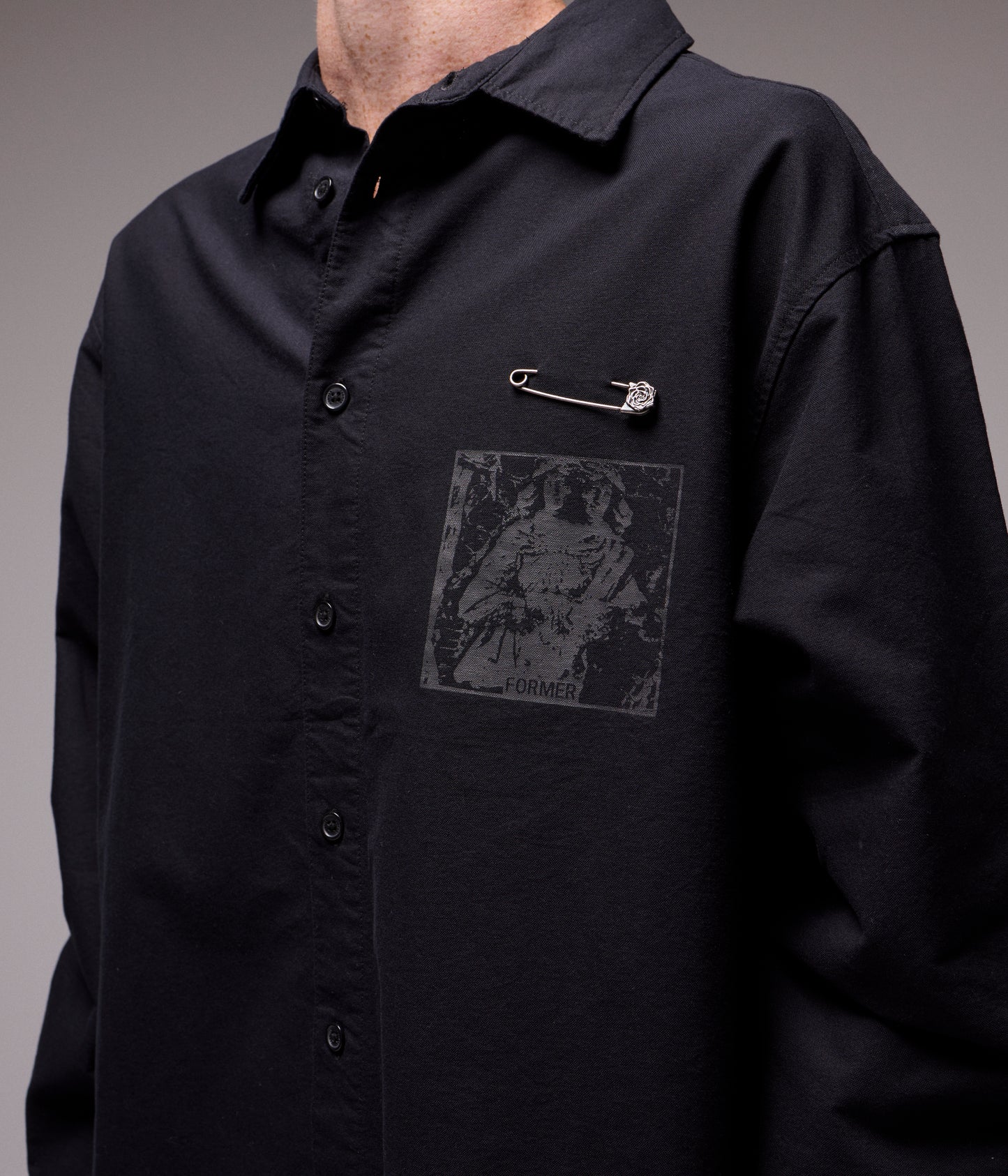 VIVIAN LS SHIRT // TURMOIL BLACK