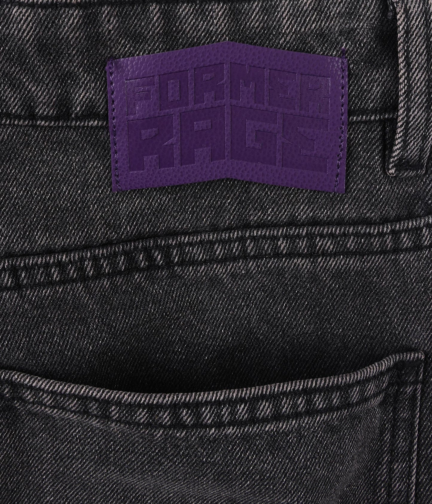 FORMER Studded Denim Pant in Washed Black - FORMER x RAGE Collection