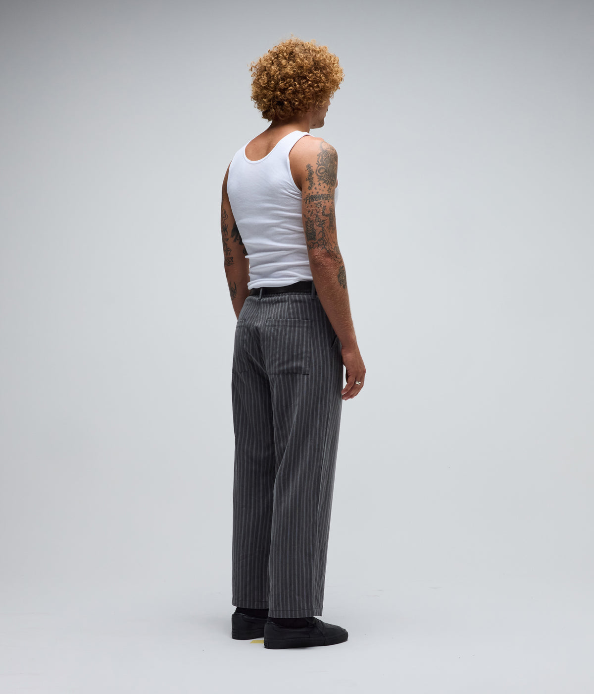 FORMER / ANDERSON PINSTRIPE PANT // GREY
