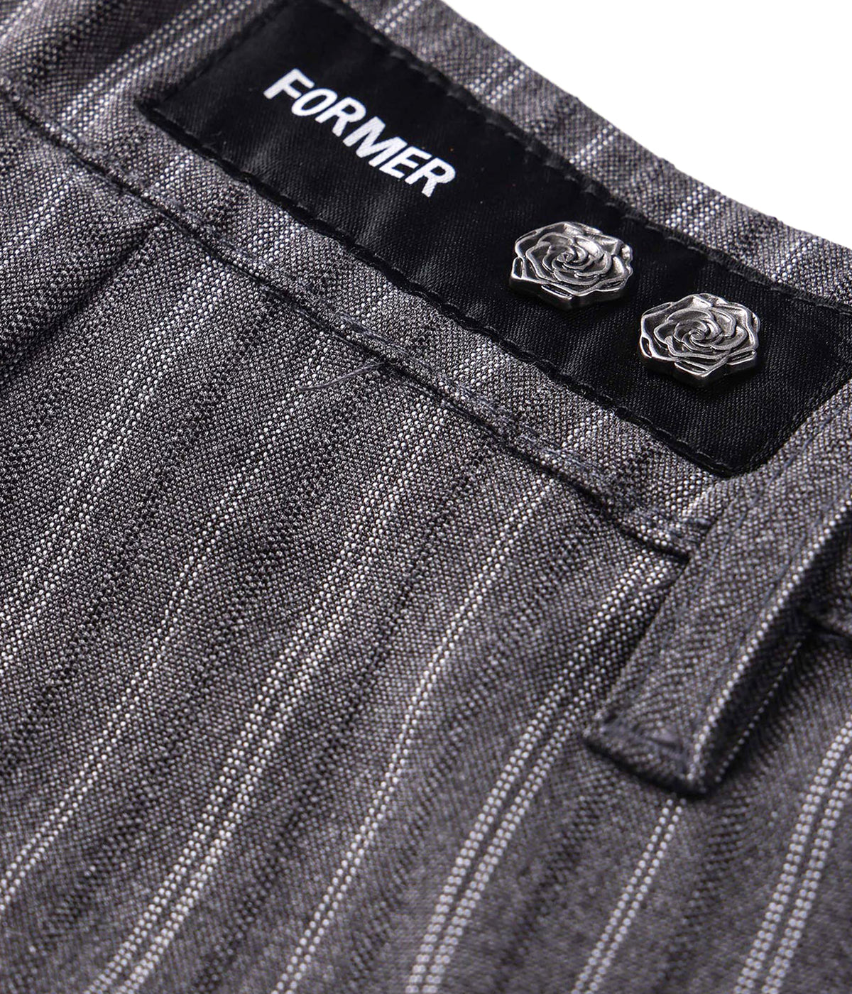 FORMER / ANDERSON PINSTRIPE PANT // GREY