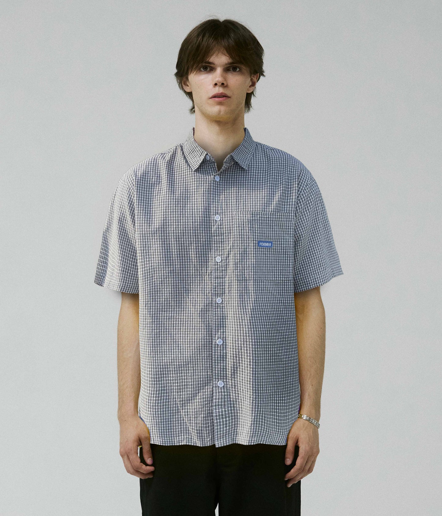 VL CHECK SS SHIRT // BONE