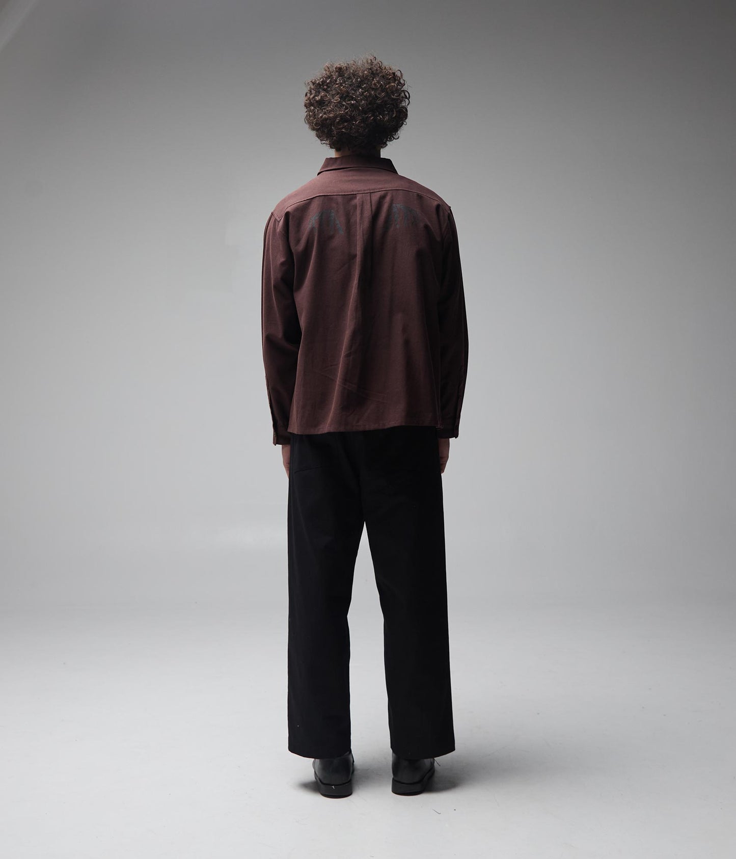 FORMER Vivian Engineered LS Shirt in BARK - Pending Approval Collection