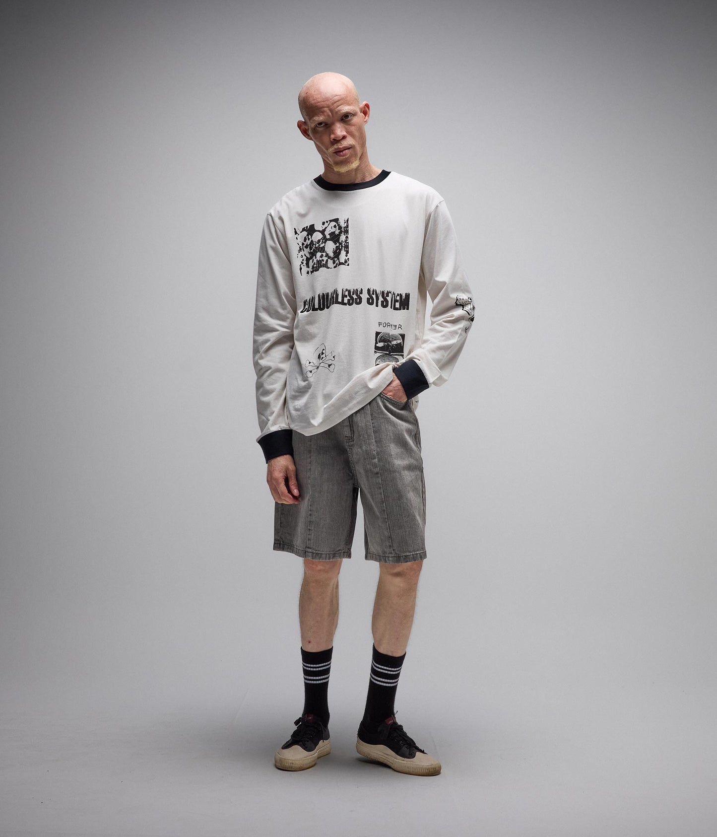 MASH LS T-SHIRT // BONE