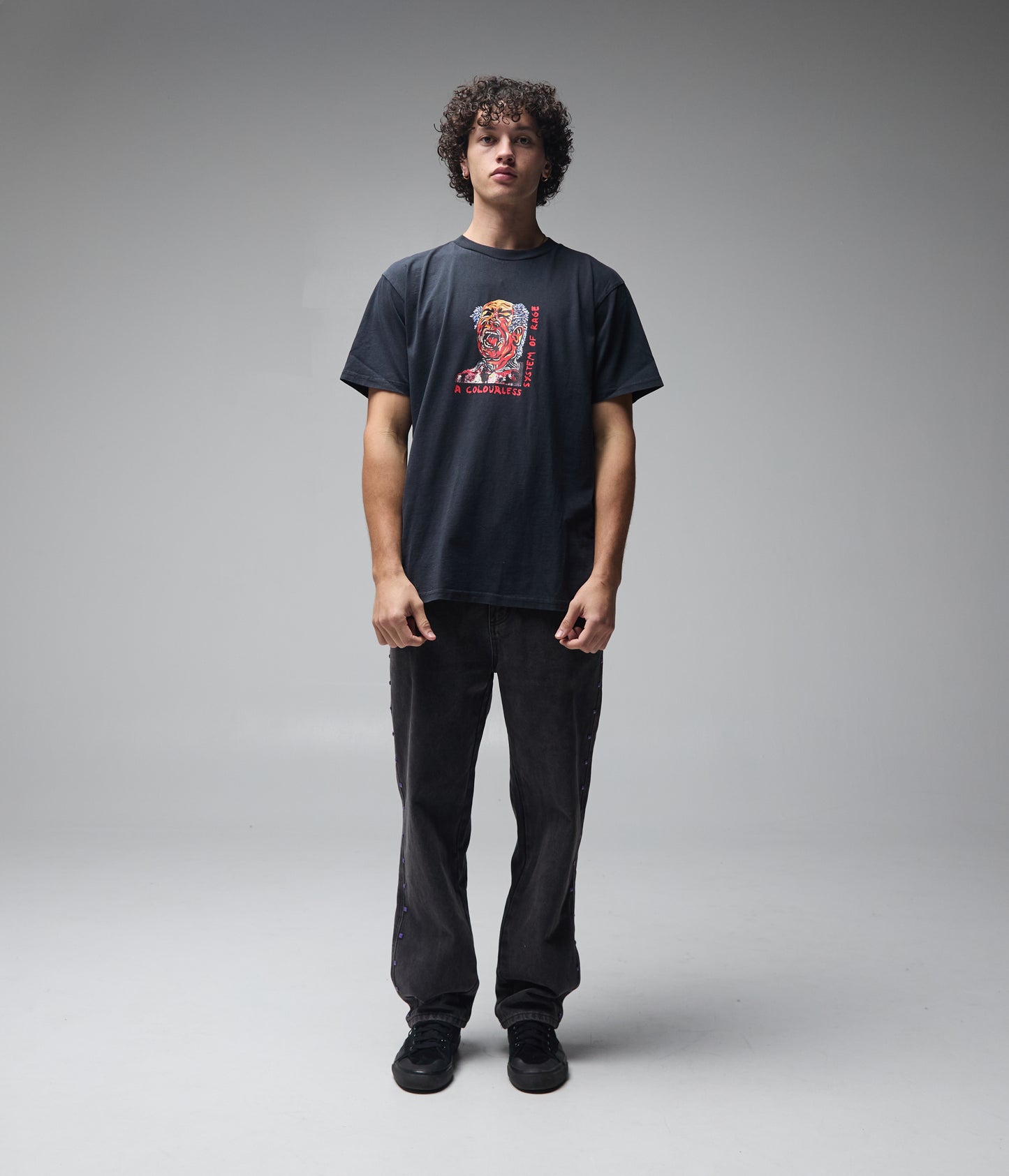 FORMER Colourless Clown T-shirt in Merch Black - FORMER x RAGE Collection