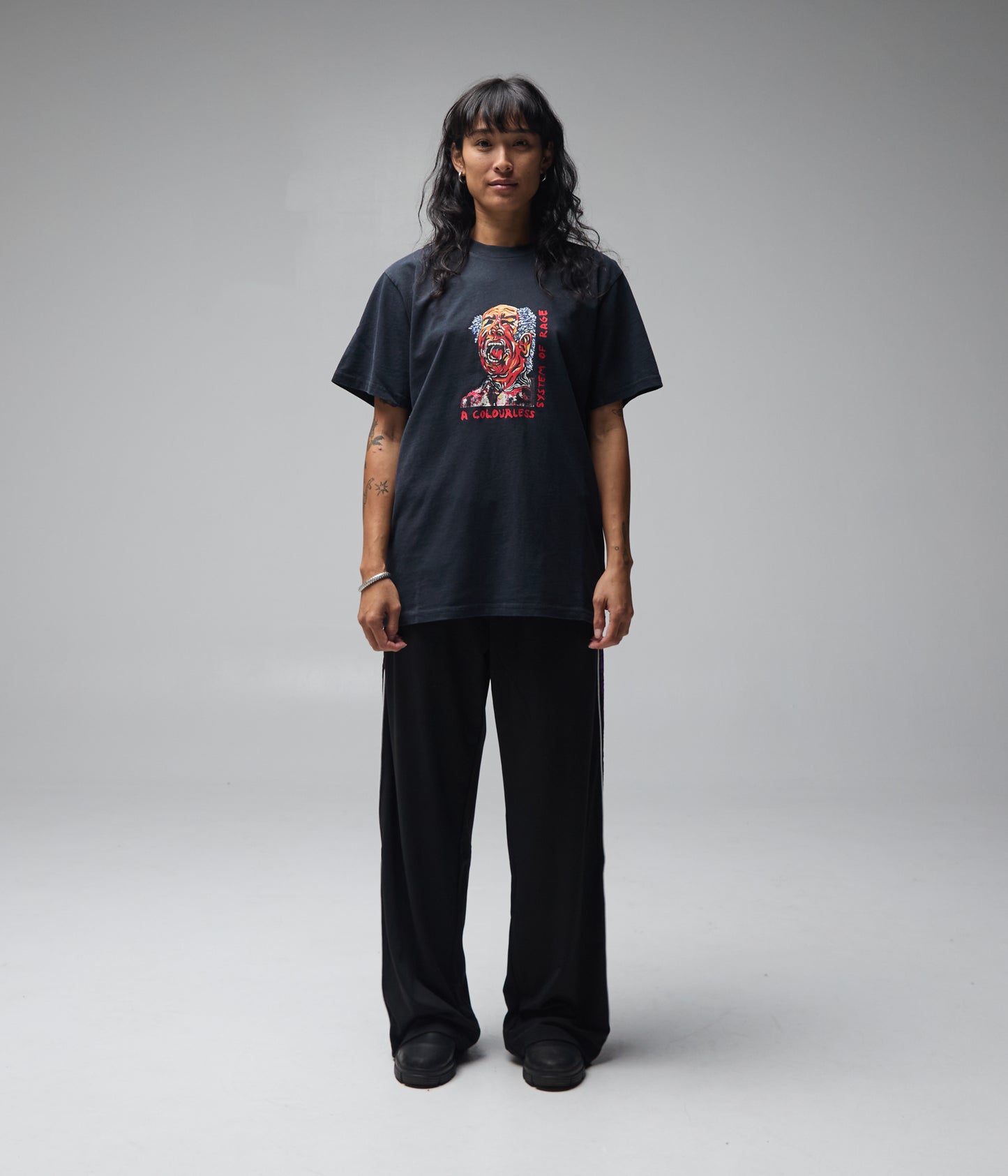 FORMER Colourless Clown T-shirt in Merch Black - FORMER x RAGE Collection