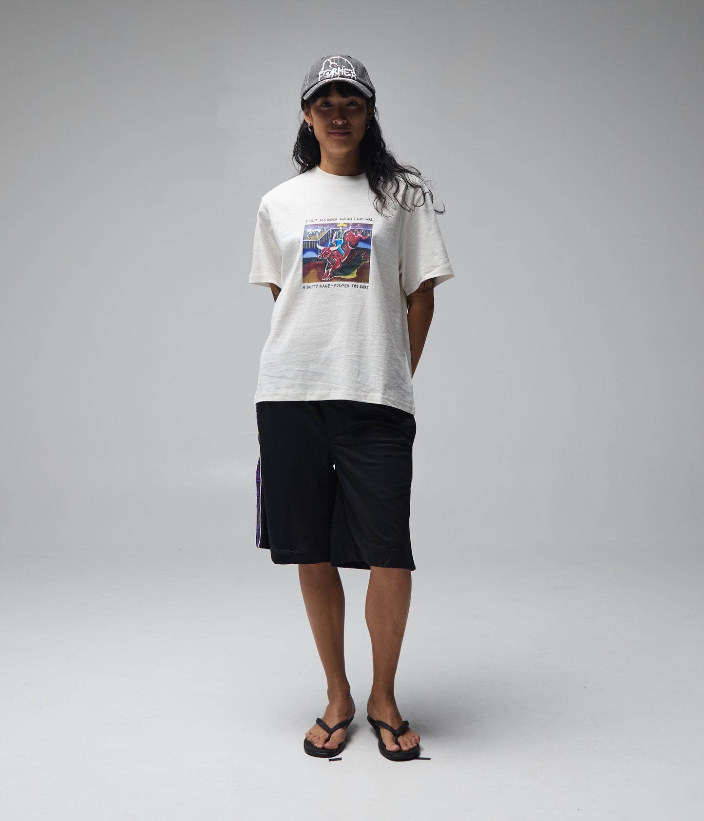 FORMER Rodeo Shrunken T-shirt in Bone - FORMER x RAGE Collection