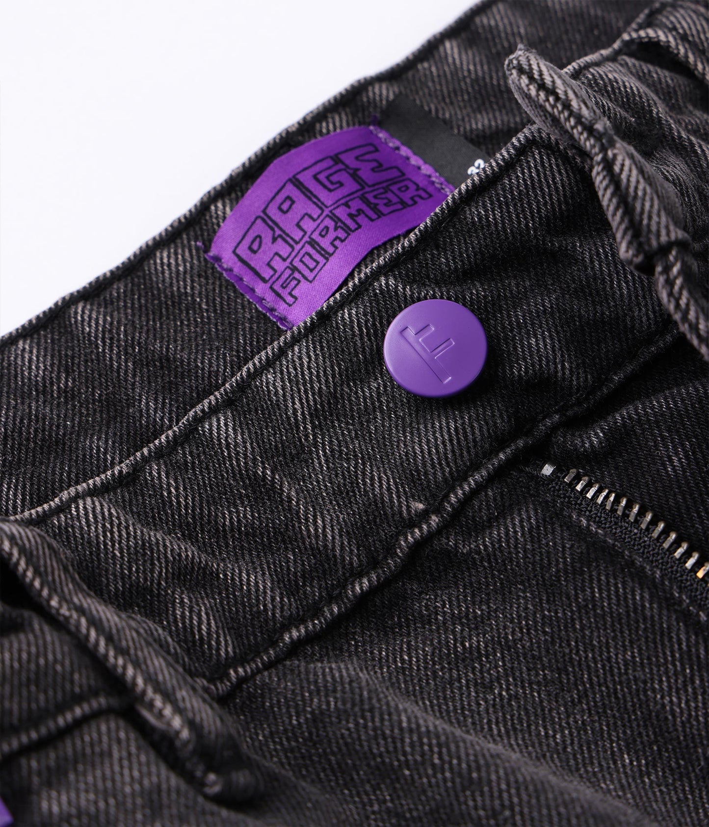 FORMER Studded Denim 21" Walkhshort in Washed Black - FORMER x RAGE Collection