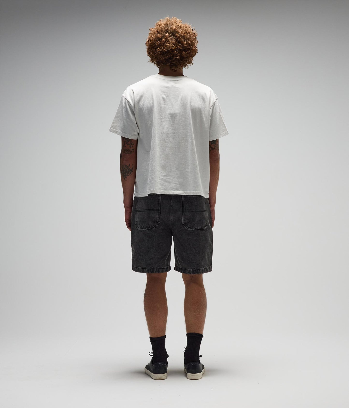 FORMER Studded Denim 21" Walkhshort in Washed Black - FORMER x RAGE Collection