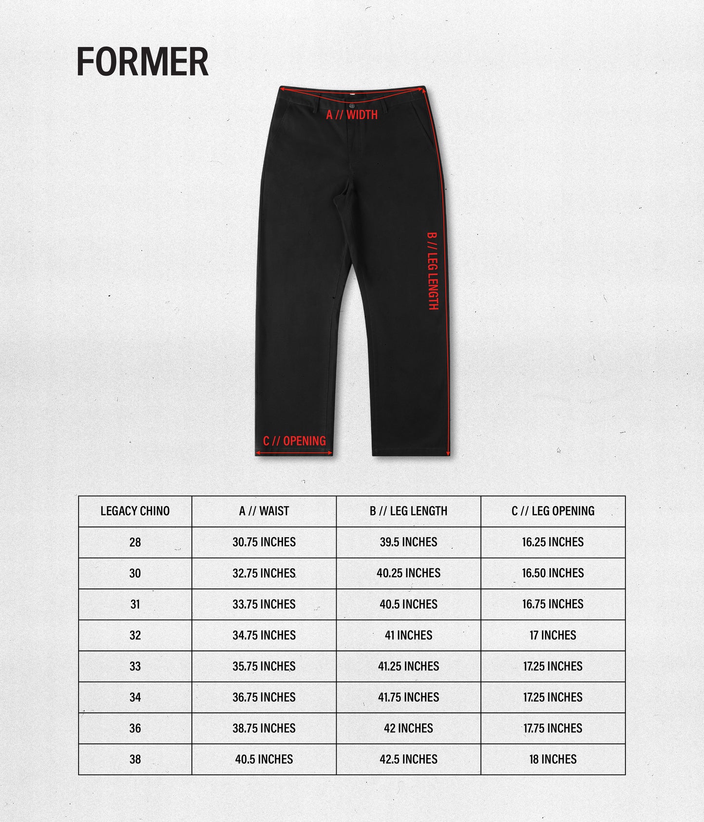 LEGACY CHINO PANT // BLACK